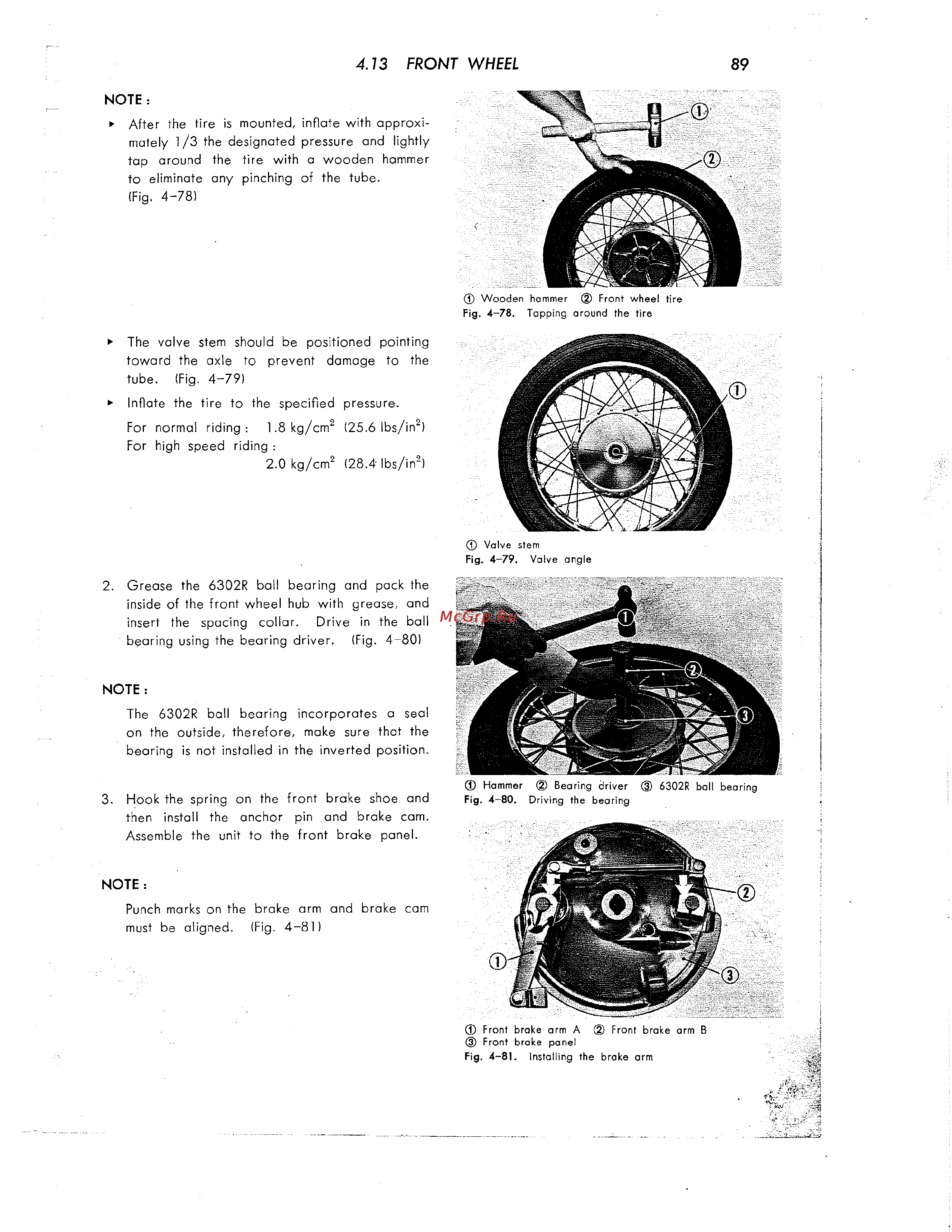 Honda CB350 CL350 [100/219] Front wheel 89
