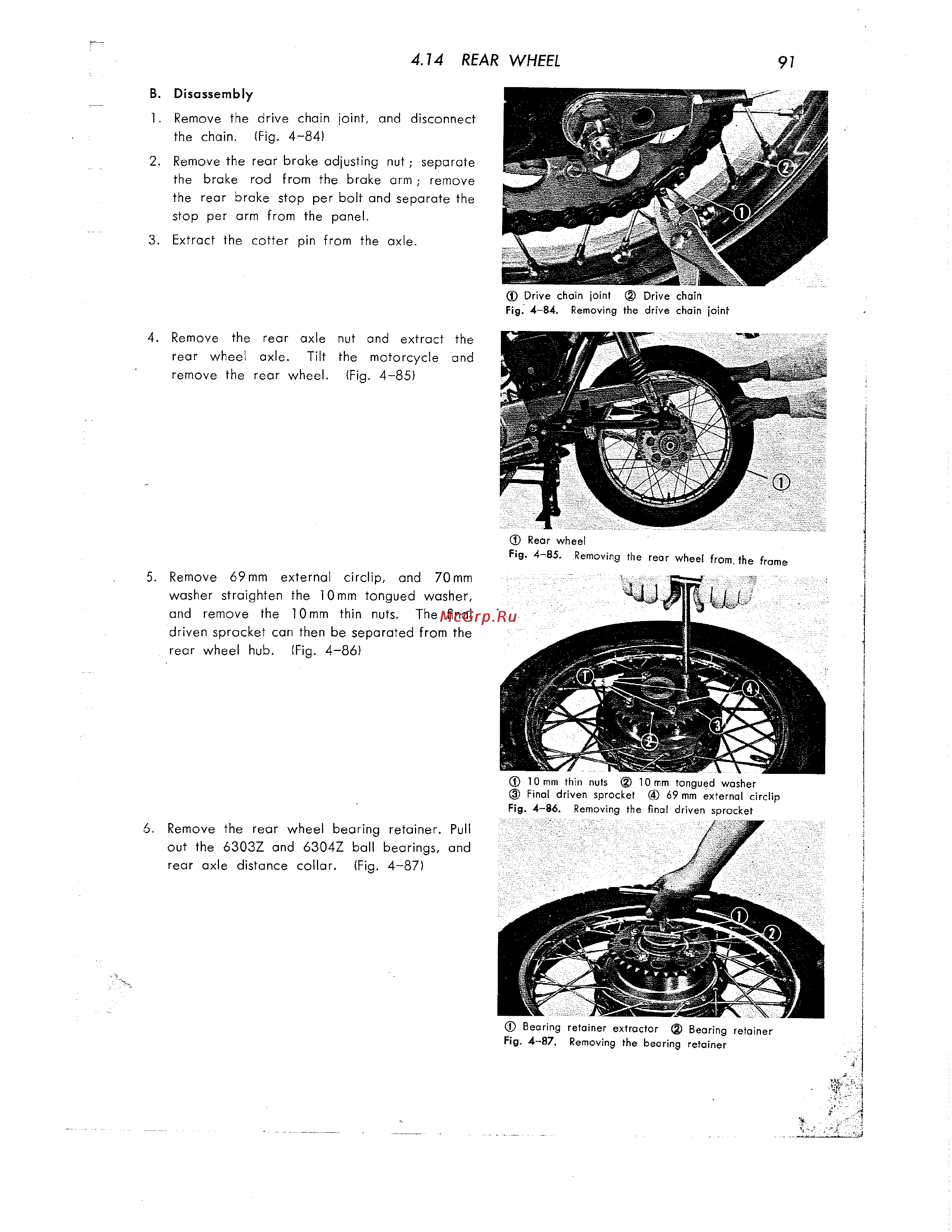 Honda CB350 CL350 [102/219] Rear wheel