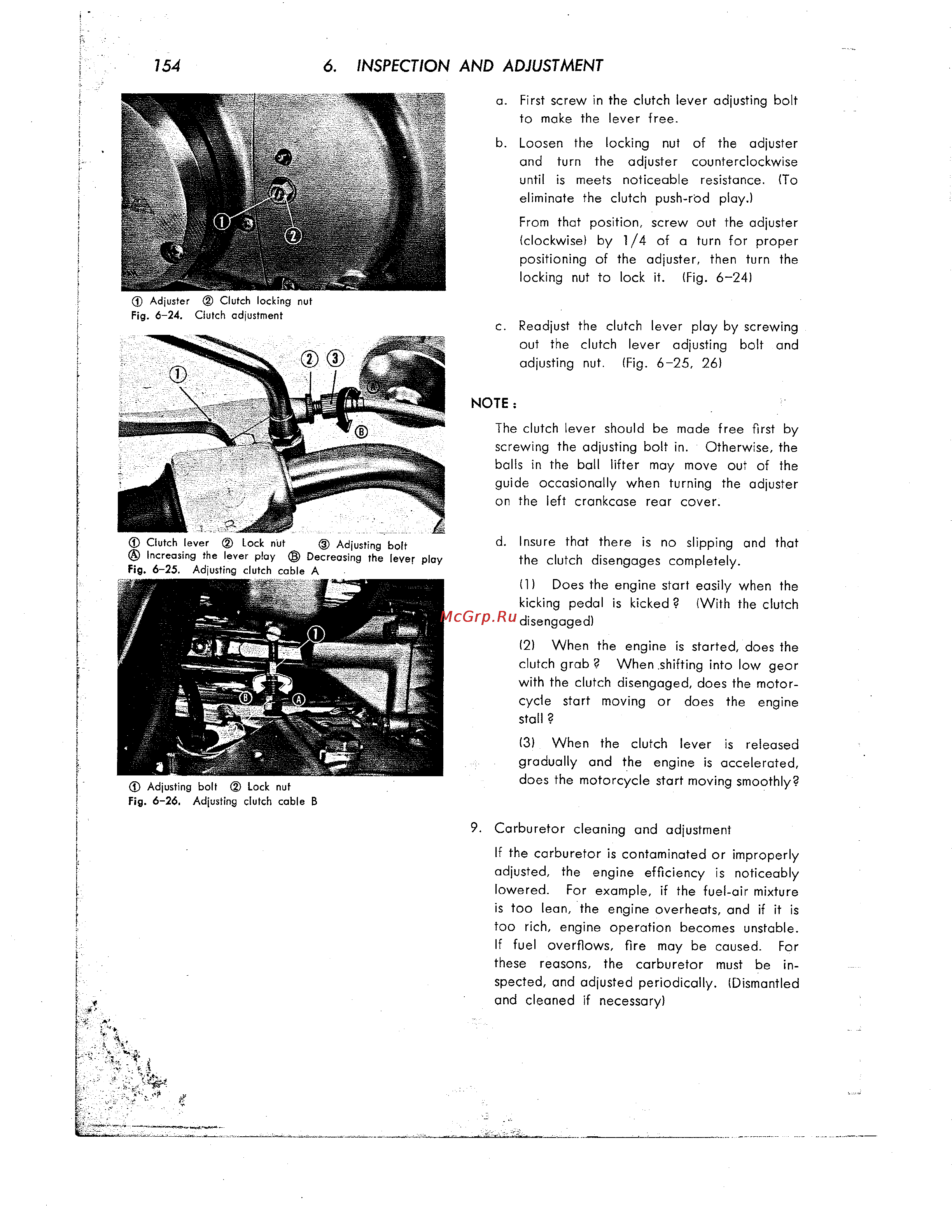 Honda CB350 CL350 [165/219] Inspection and adjustment 154