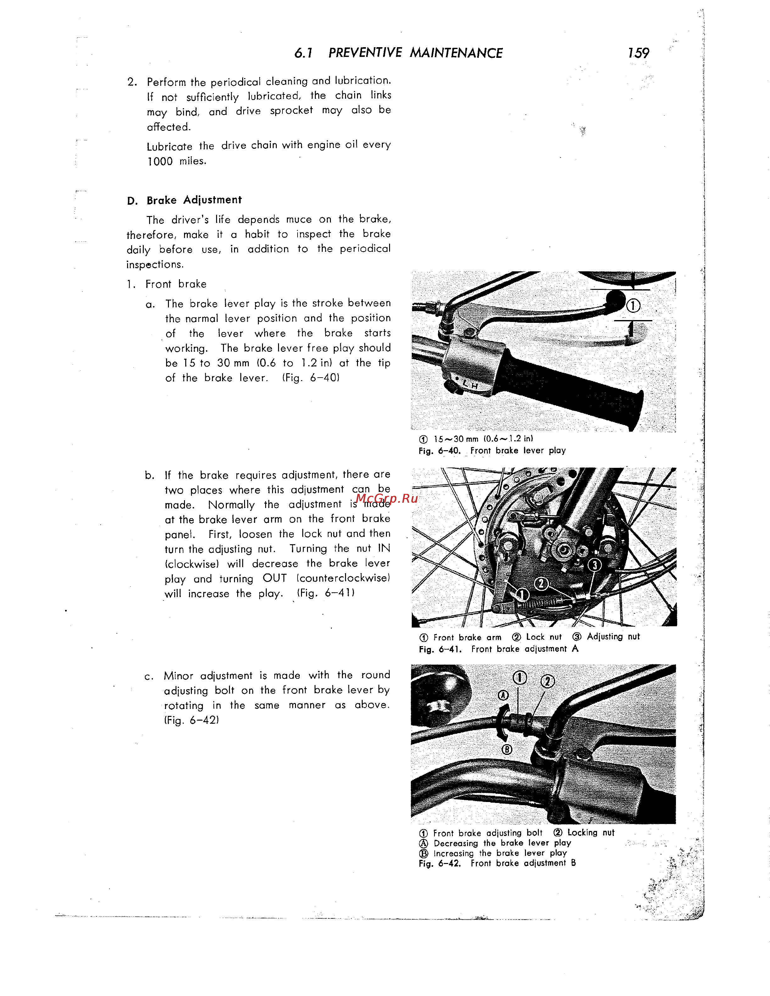 Honda CB350 CL350 [170/219] Preventive maintenance 159