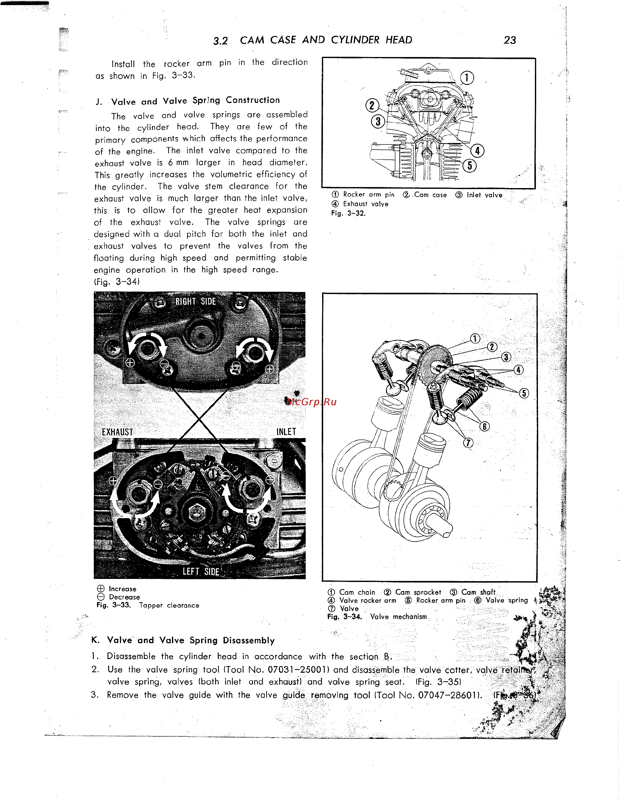 Honda CB350 CL350 [34/219] Cam case and cylinder head