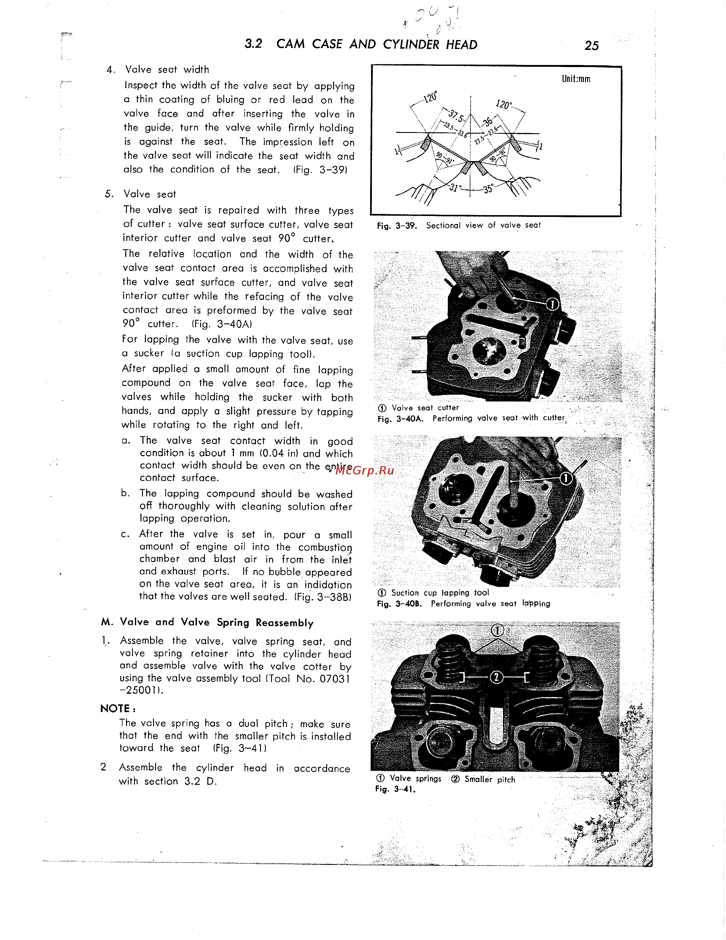 Honda CB350 CL350 [36/219] Cam case and cylinder head