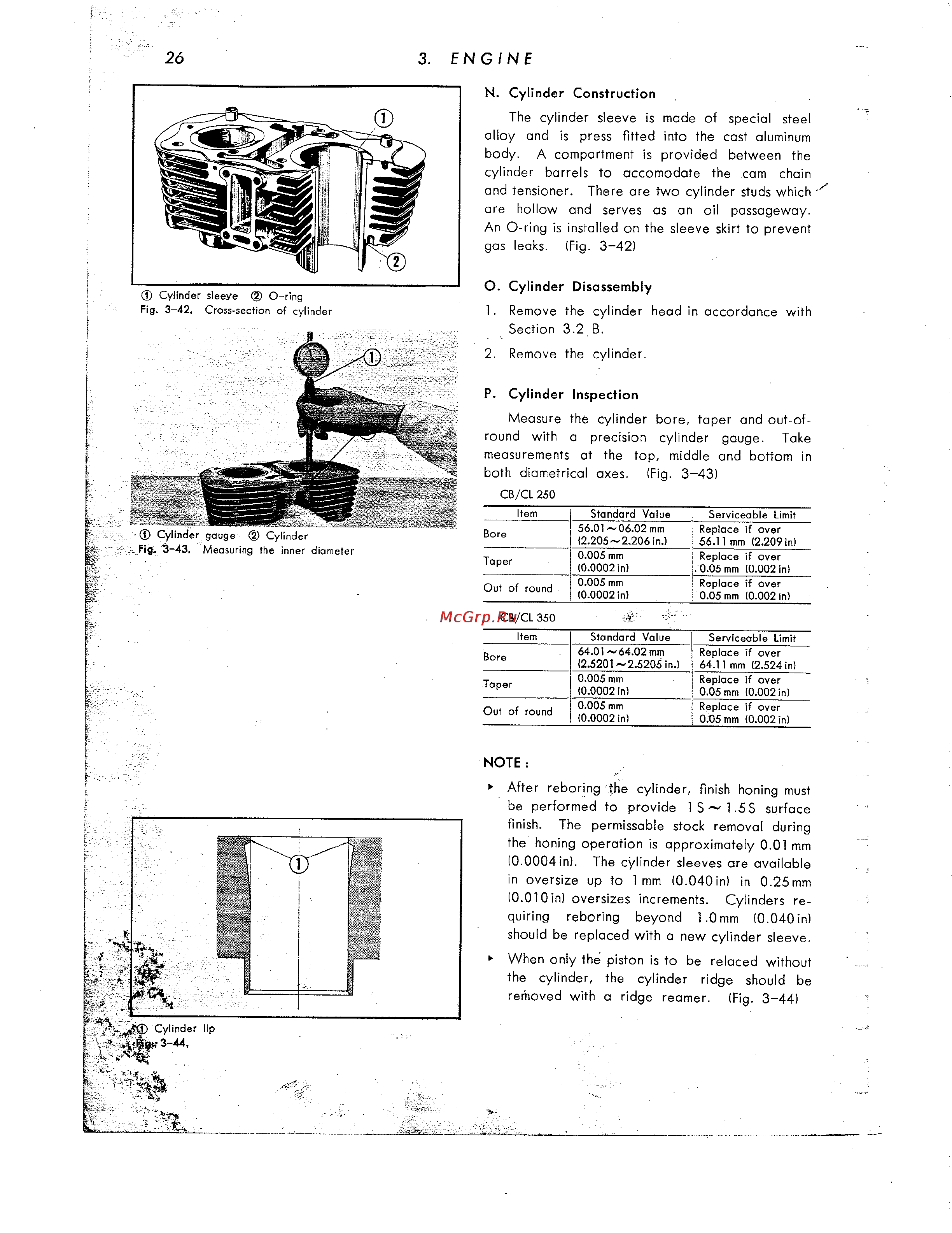 Honda CB350 CL350 [37/219] Engine 26