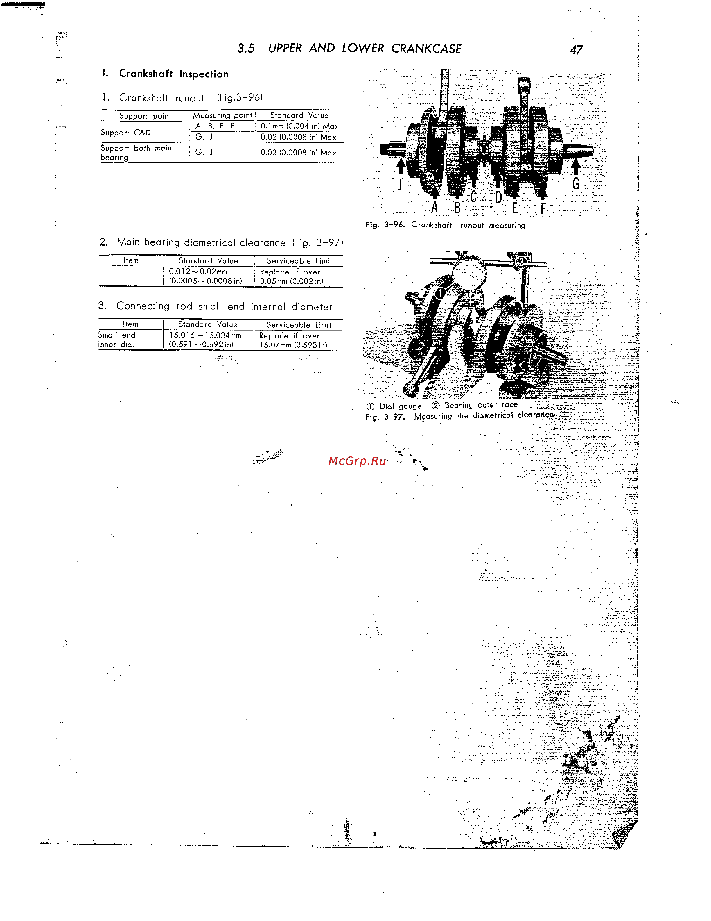 Honda CB350 CL350 [58/219] Upper and lower crankcase 47