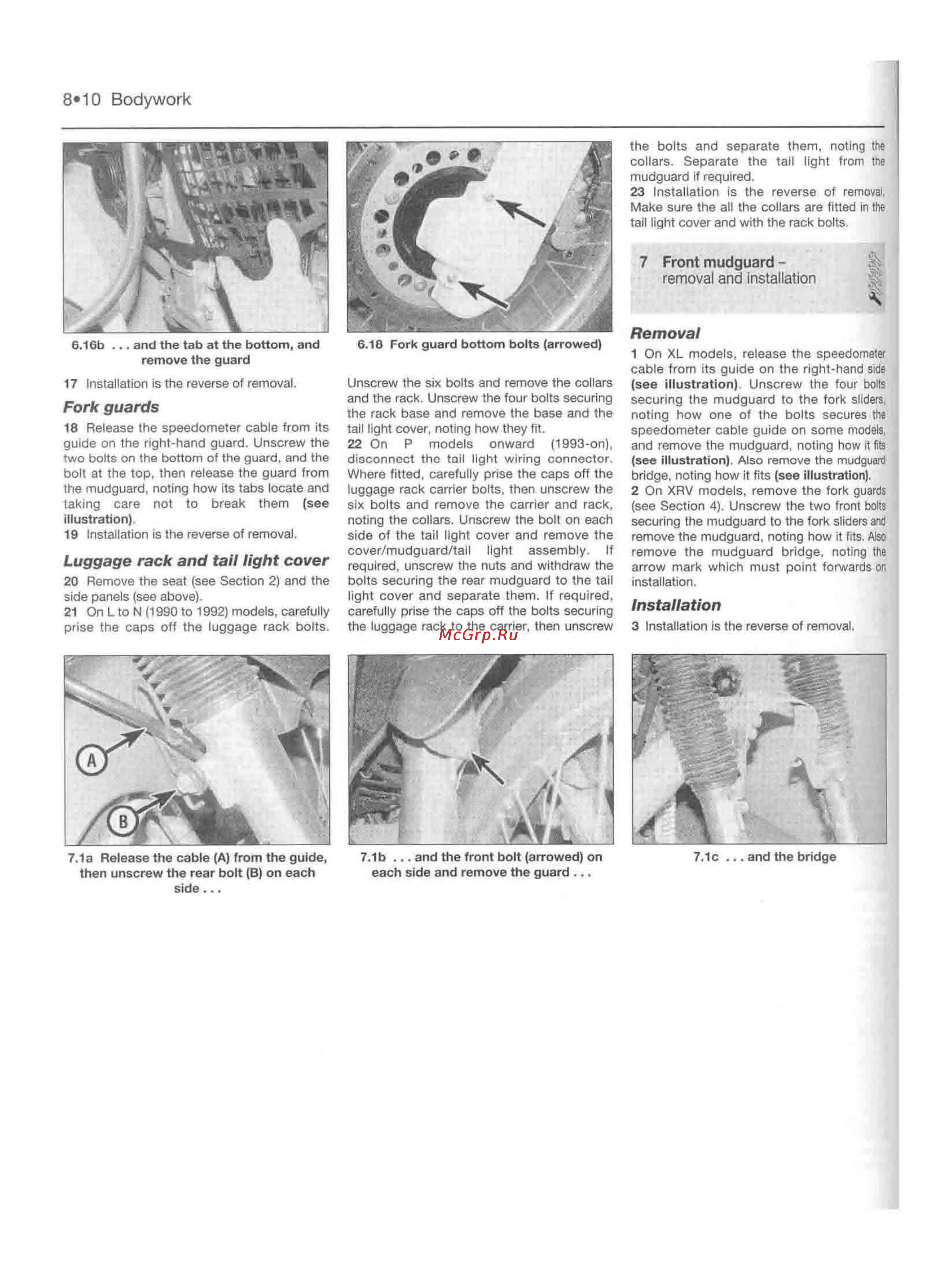 Honda TRANSALP XL600-650V (1987-2002) [221/291] 10 bodywork