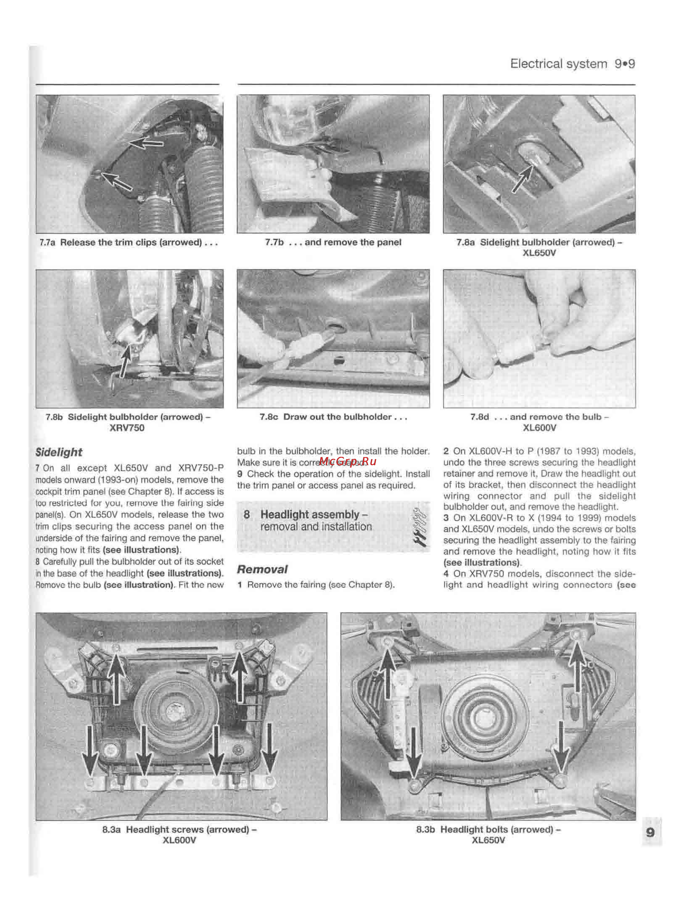 Honda TRANSALP XL600-650V (1987-2002) [230/291] Electrical system 9 9