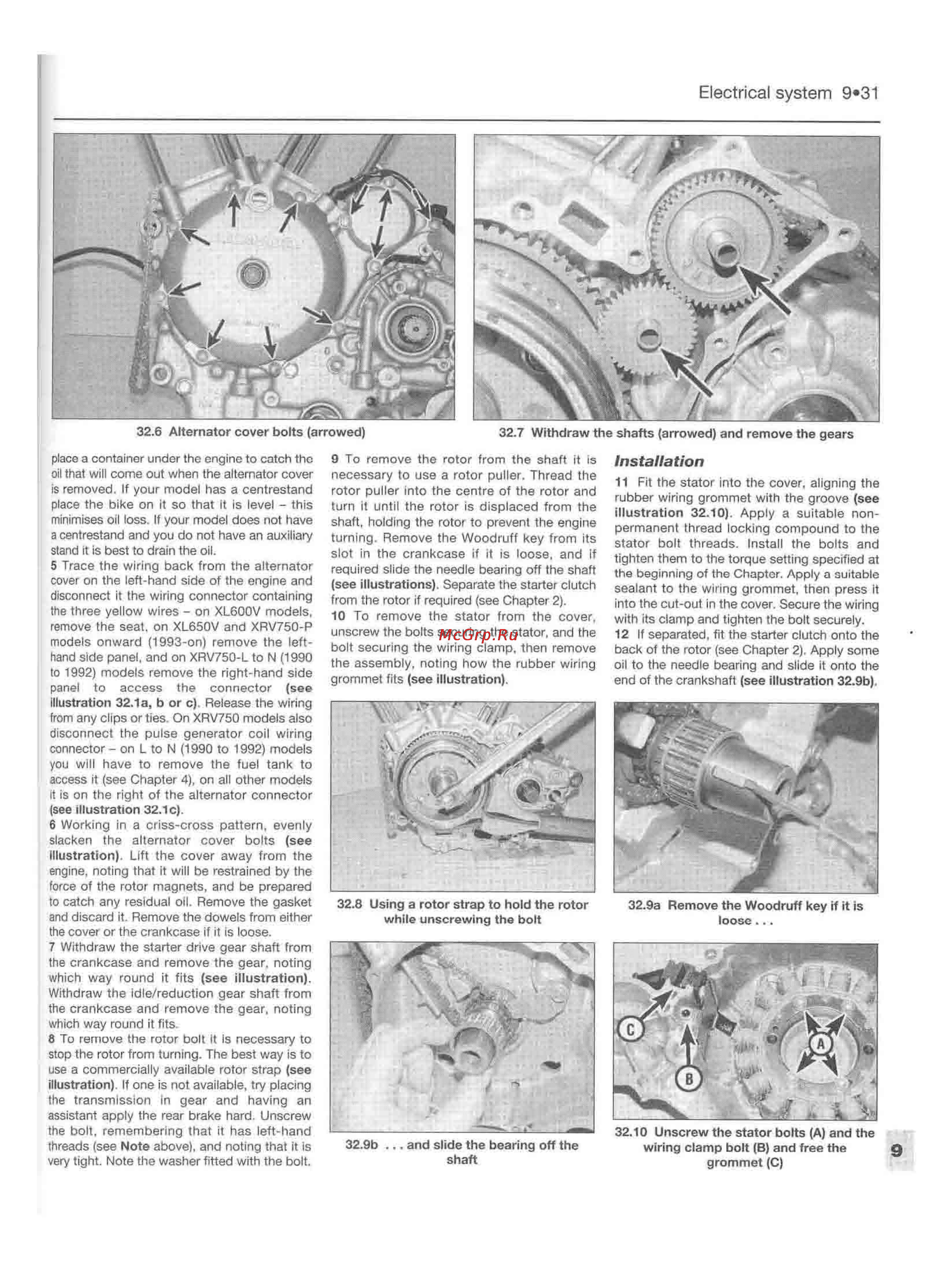Honda TRANSALP XL600-650V (1987-2002) [252/291] Electrical system 9 31