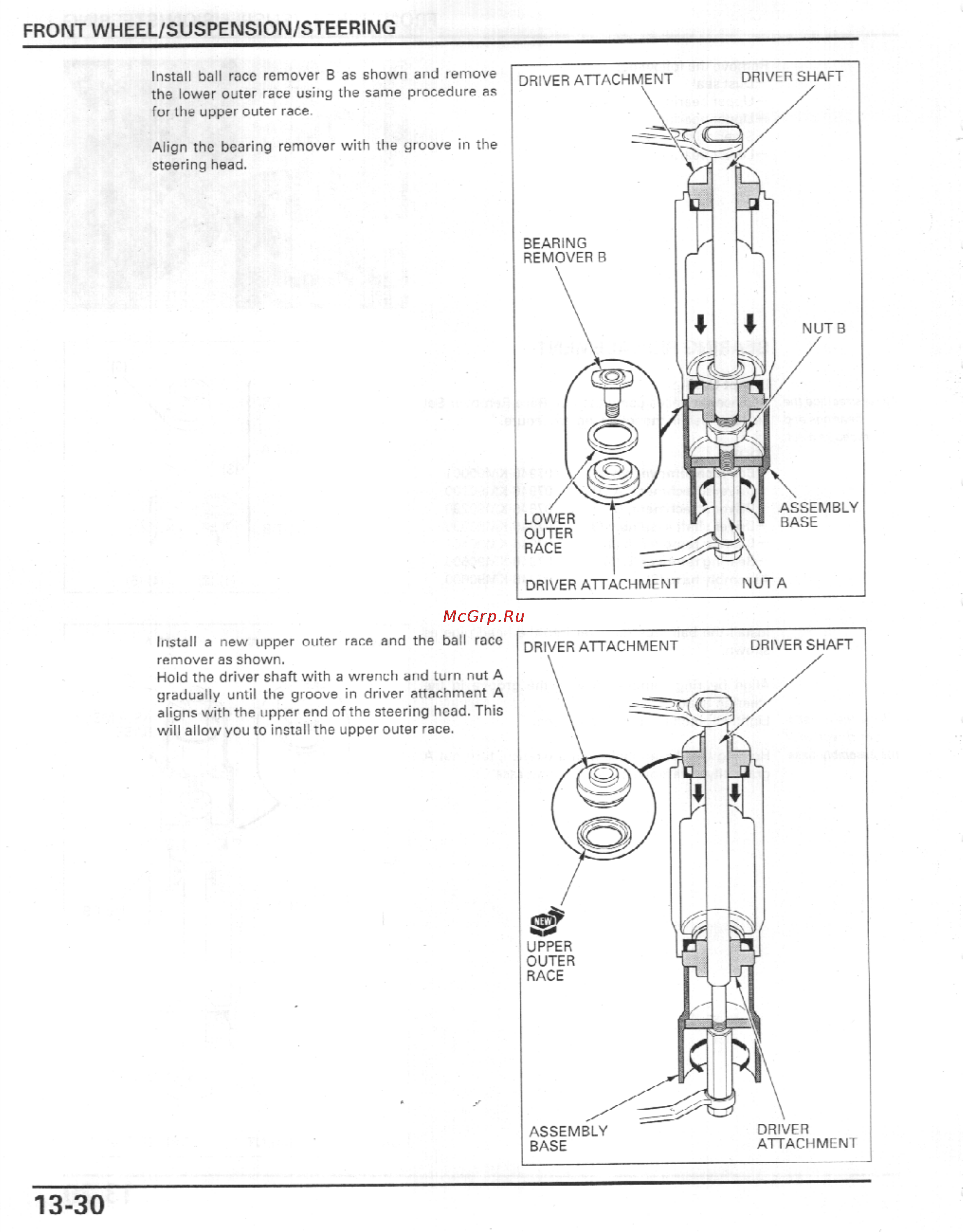 Honda CBR1100XX (1999-2002) [405/559] Front wheel suspension steering