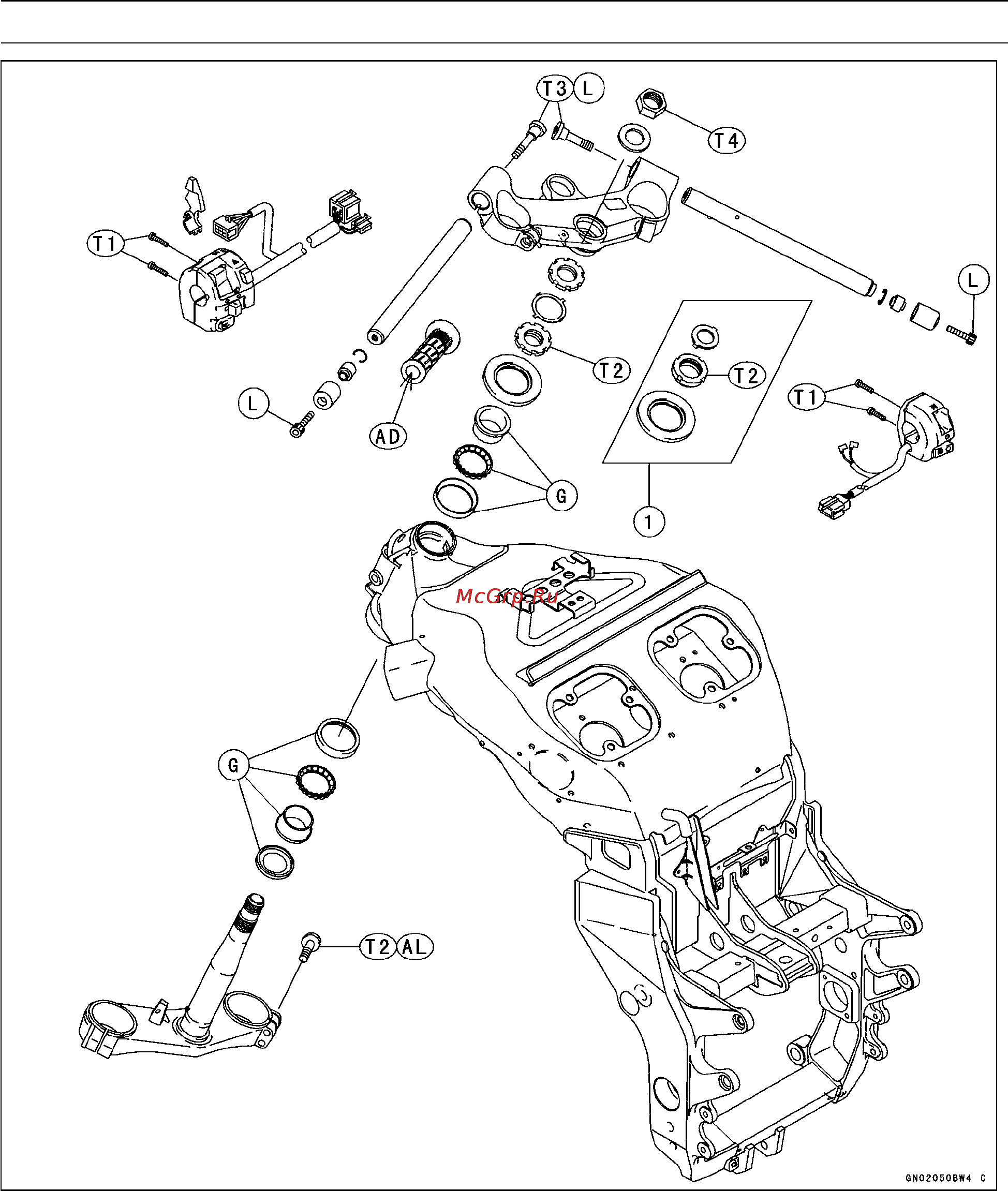 Kawasaki NINJA ZX-12R (2002-2004) [462/613] 2 steering