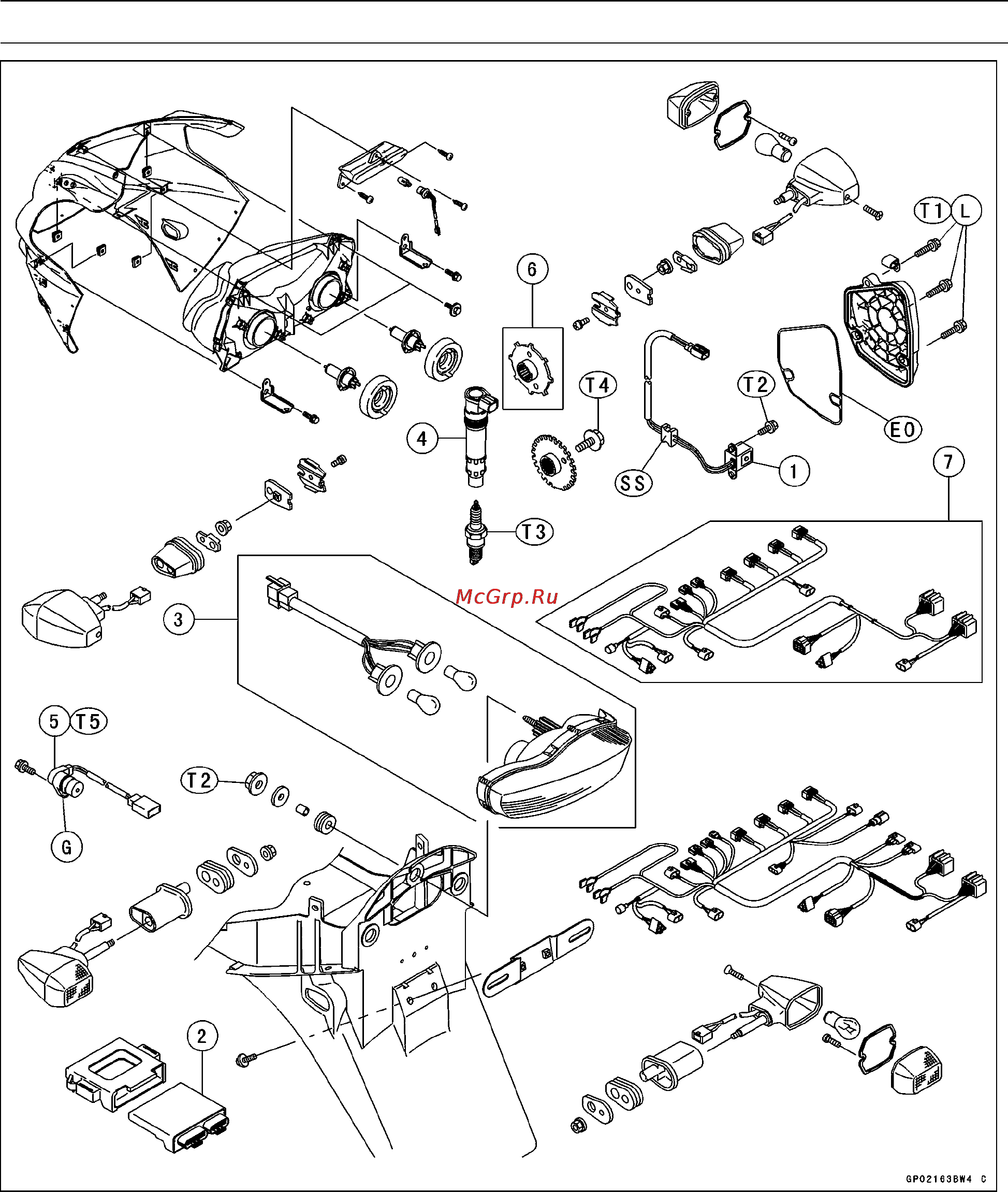 Kawasaki NINJA ZX-12R (2002-2004) [493/613] Electrical system 16 3