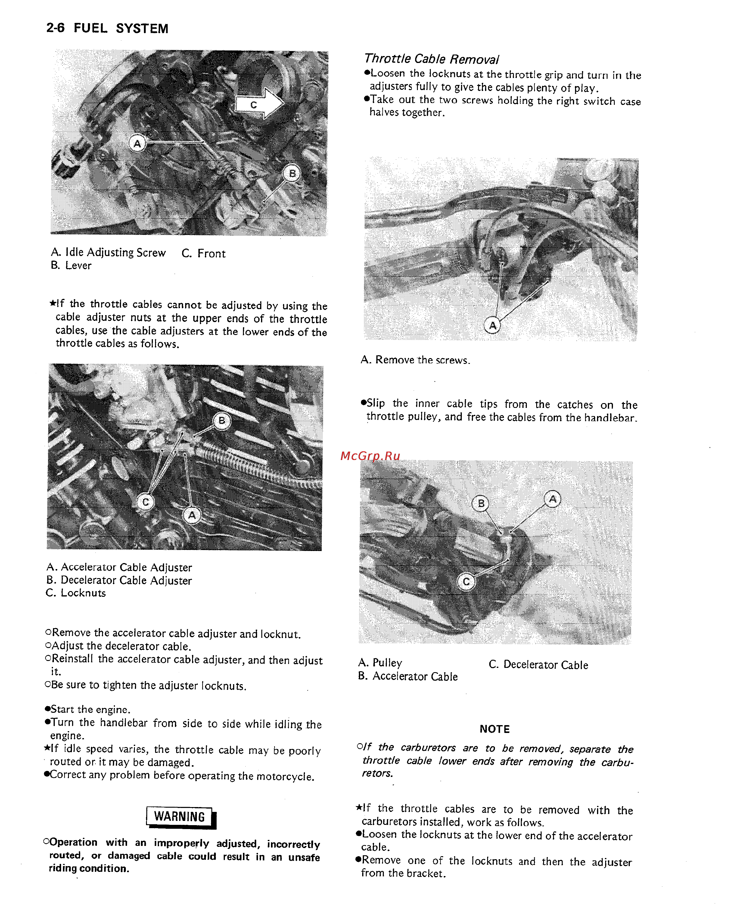 Kawasaki VULCAN VN750 (2000) [22/2395] Throttle cable removal