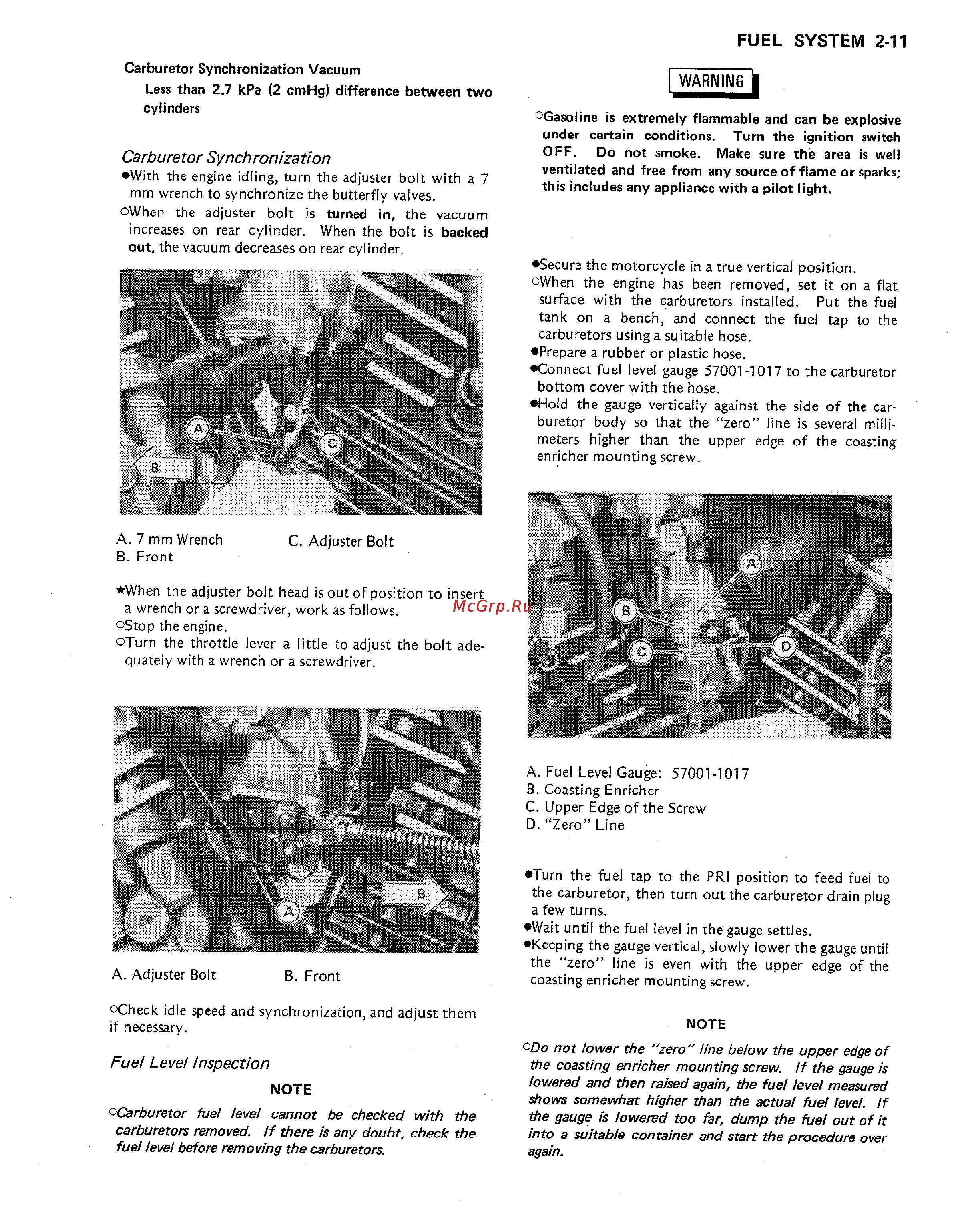Kawasaki VULCAN VN750 (2000) [27/2395] Carburetor synchronization