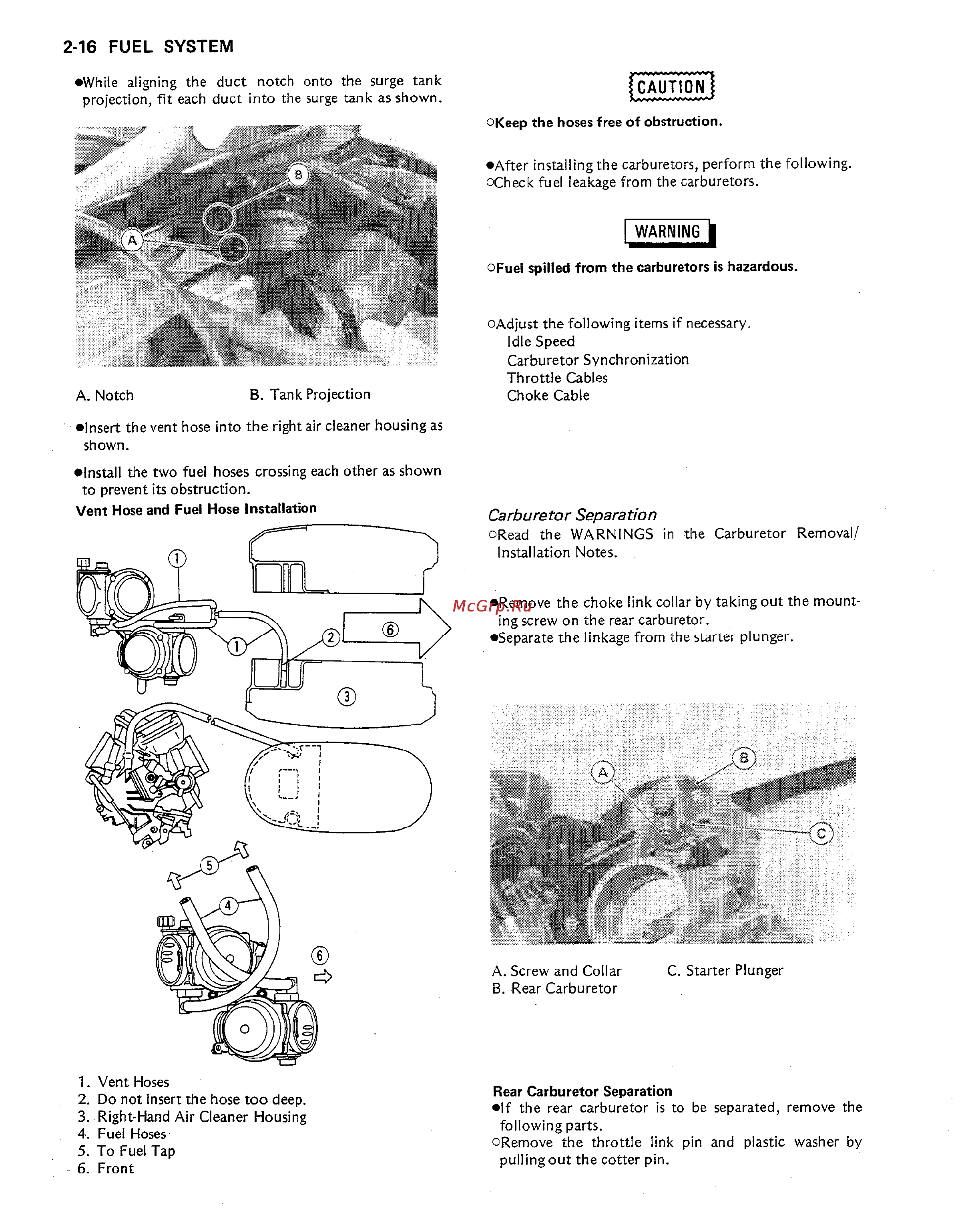 Kawasaki VULCAN VN750 (2000) [32/2395] Carburetor separation