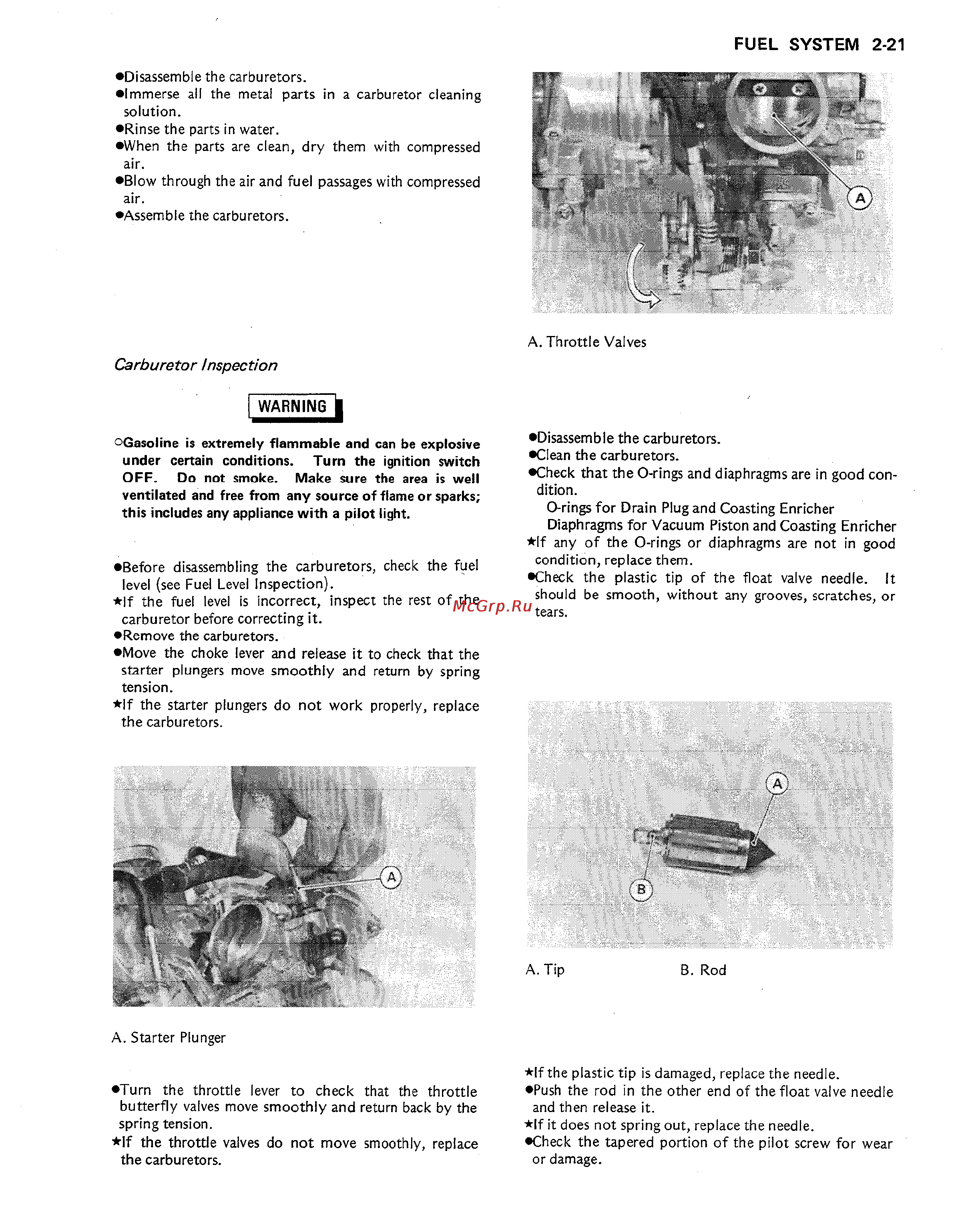 Kawasaki VULCAN VN750 (2000) [37/2395] Carburetor inspection
