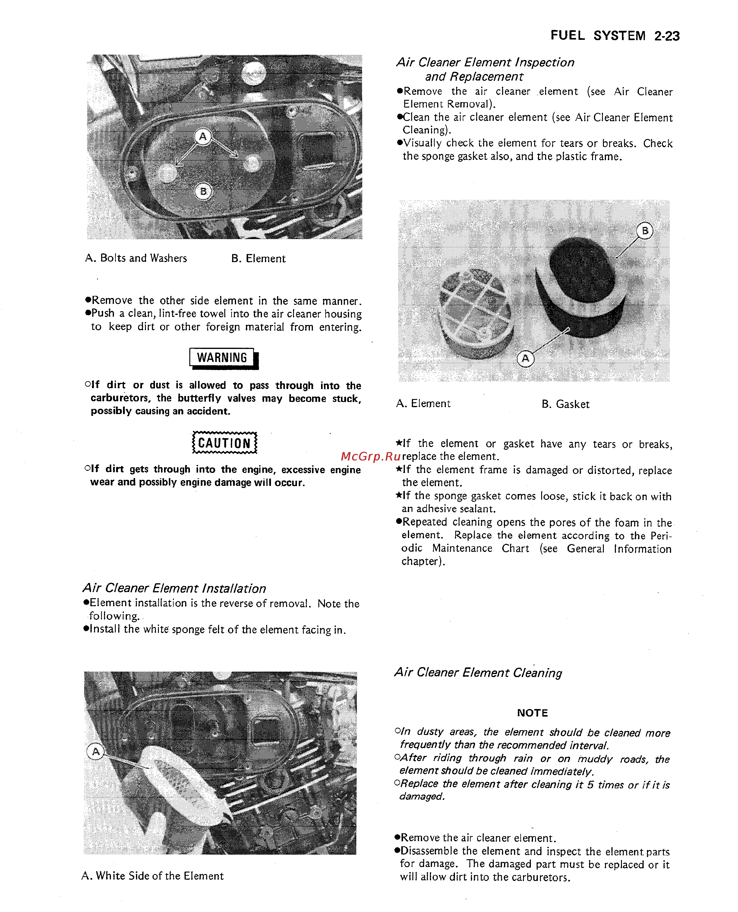 Kawasaki VULCAN VN750 (2000) [39/2395] Air cleaner element installation