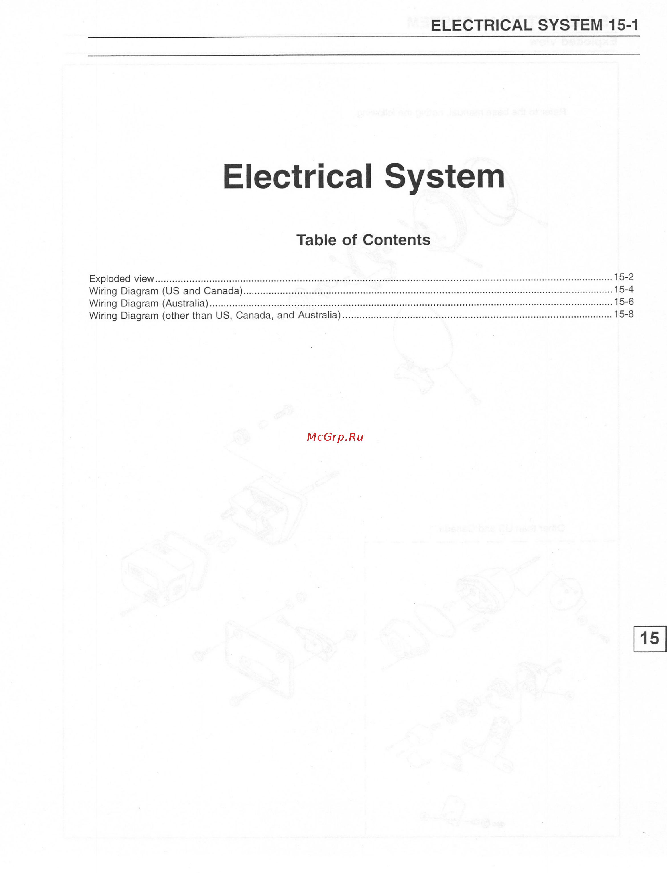 Kawasaki VN800 (1996-2004) [360/405] Electrical system