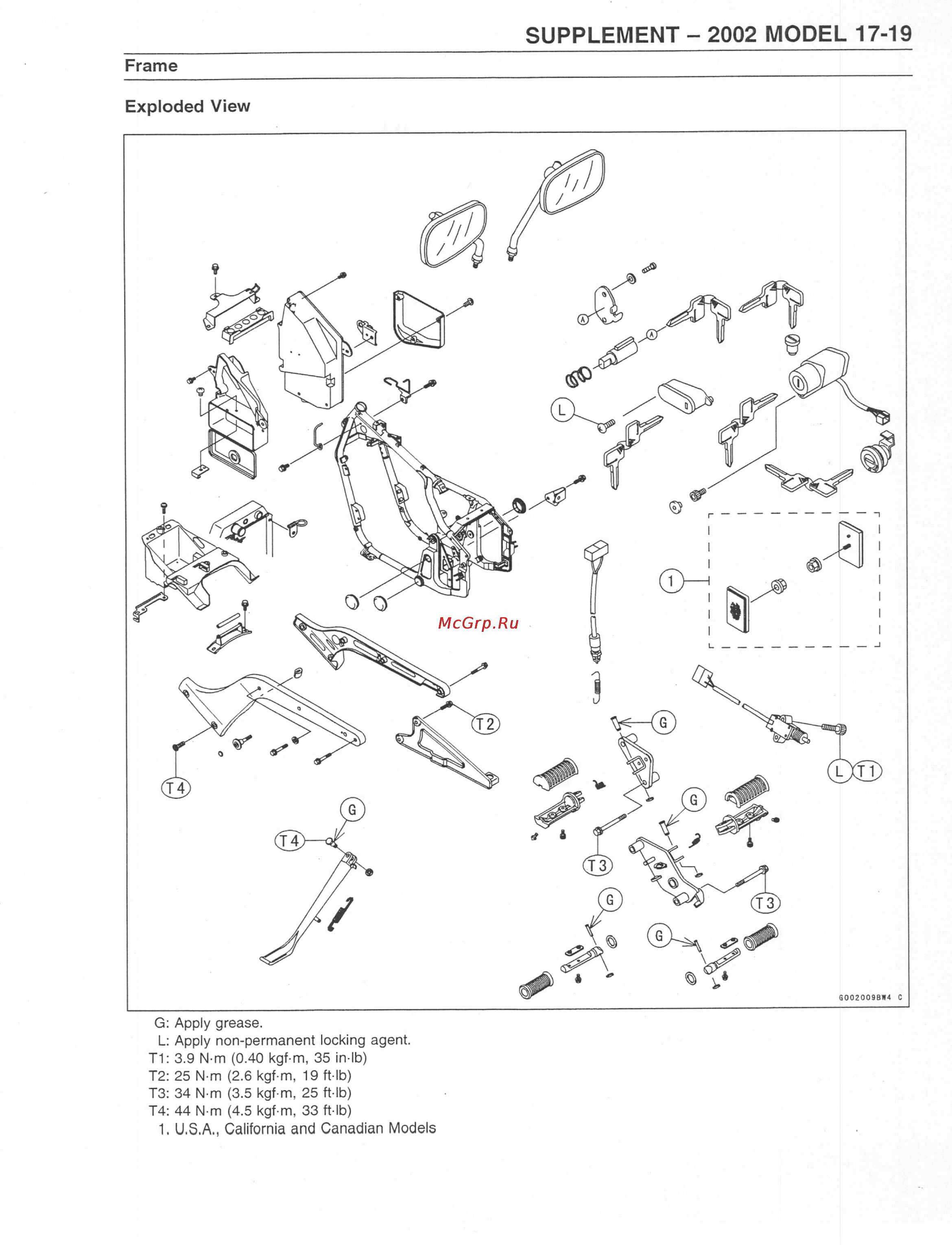 Kawasaki VULCAN 800 (1996-2004) [402/405] Supplement 2002 model 17 19