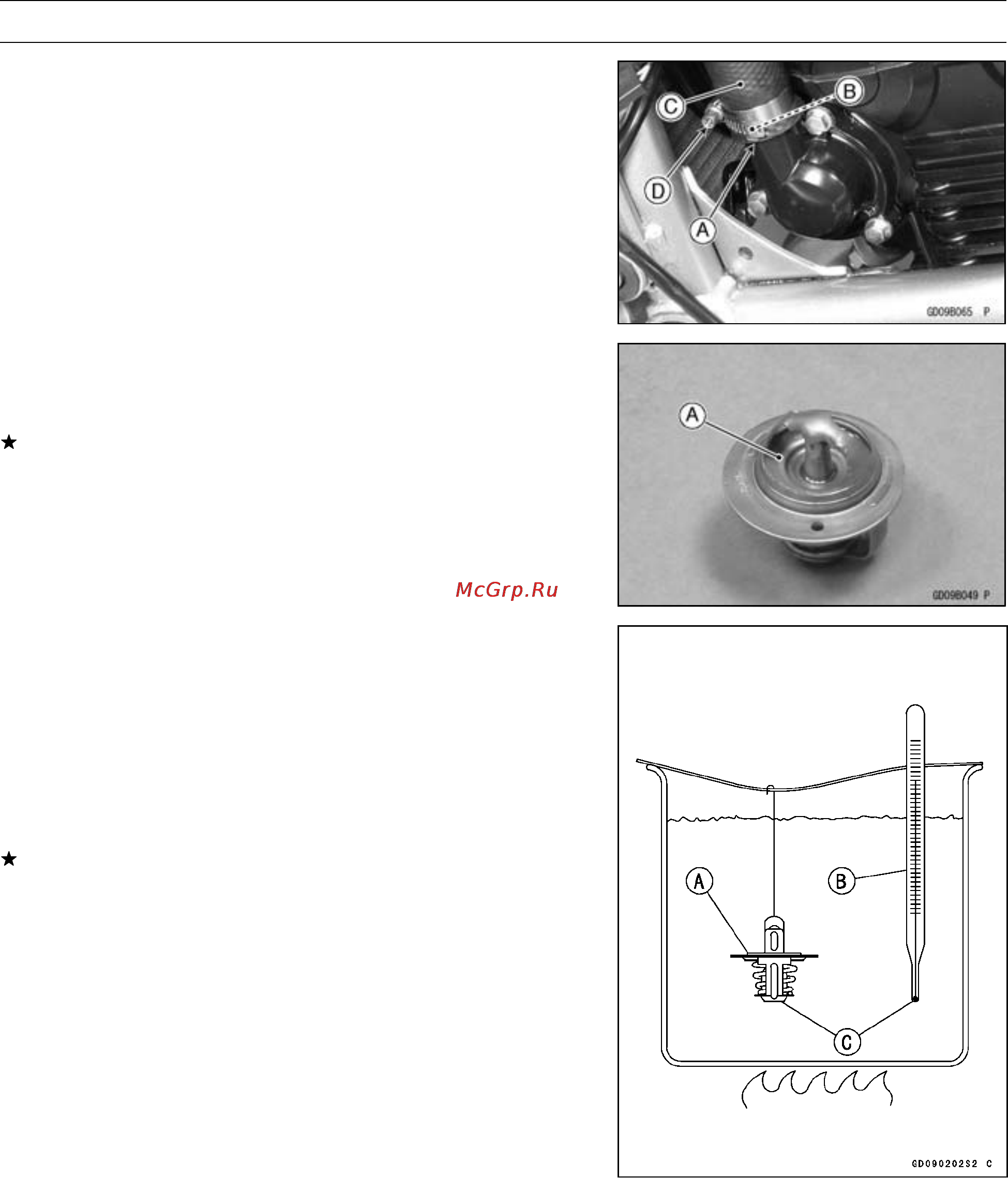 Kawasaki VERSYS (2006) [202/627] Thermostat valve opening temperature