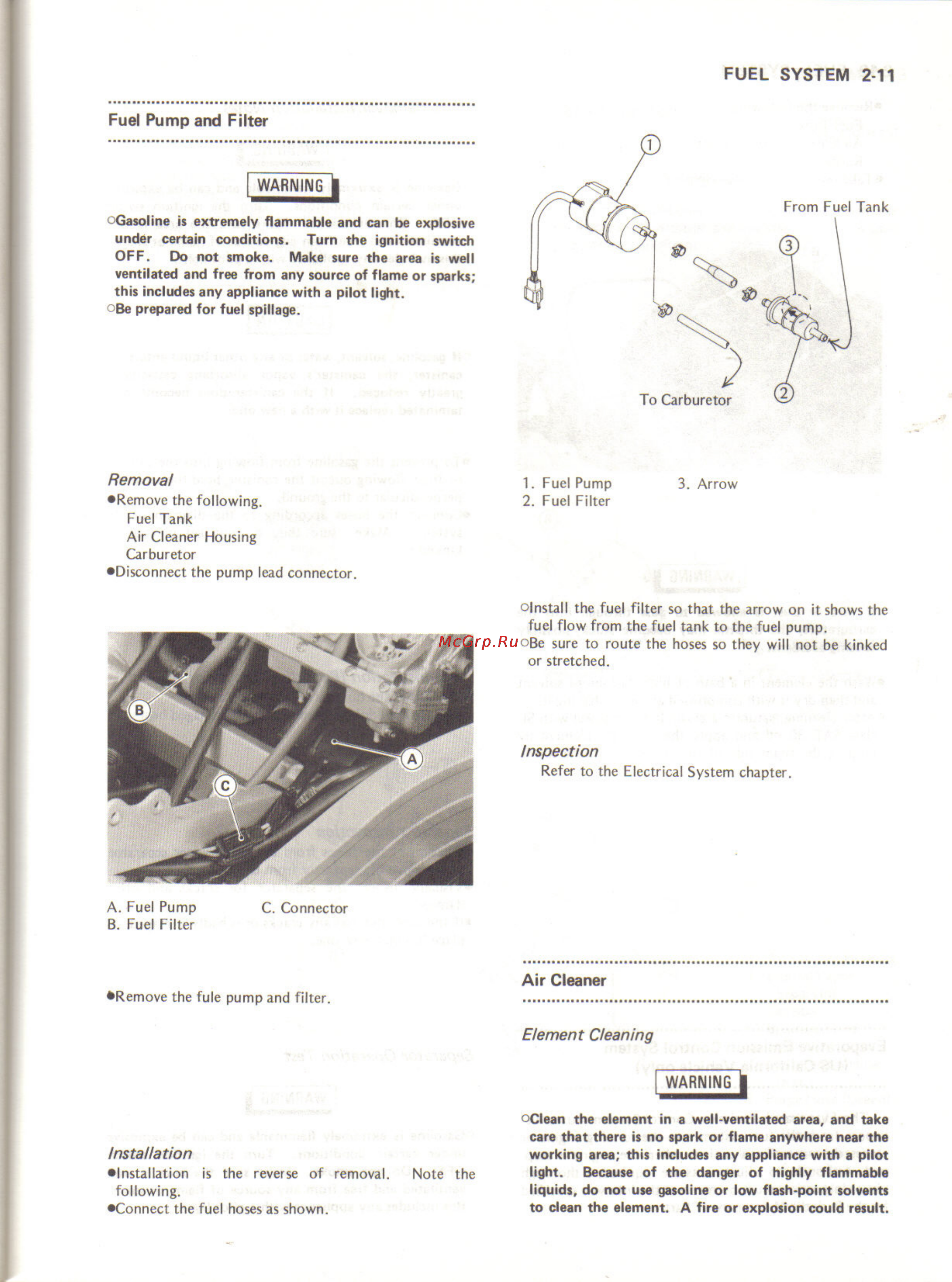 Kawasaki NINJA ZX-10 (1988-1990) [40/231] Fuel pump and filter