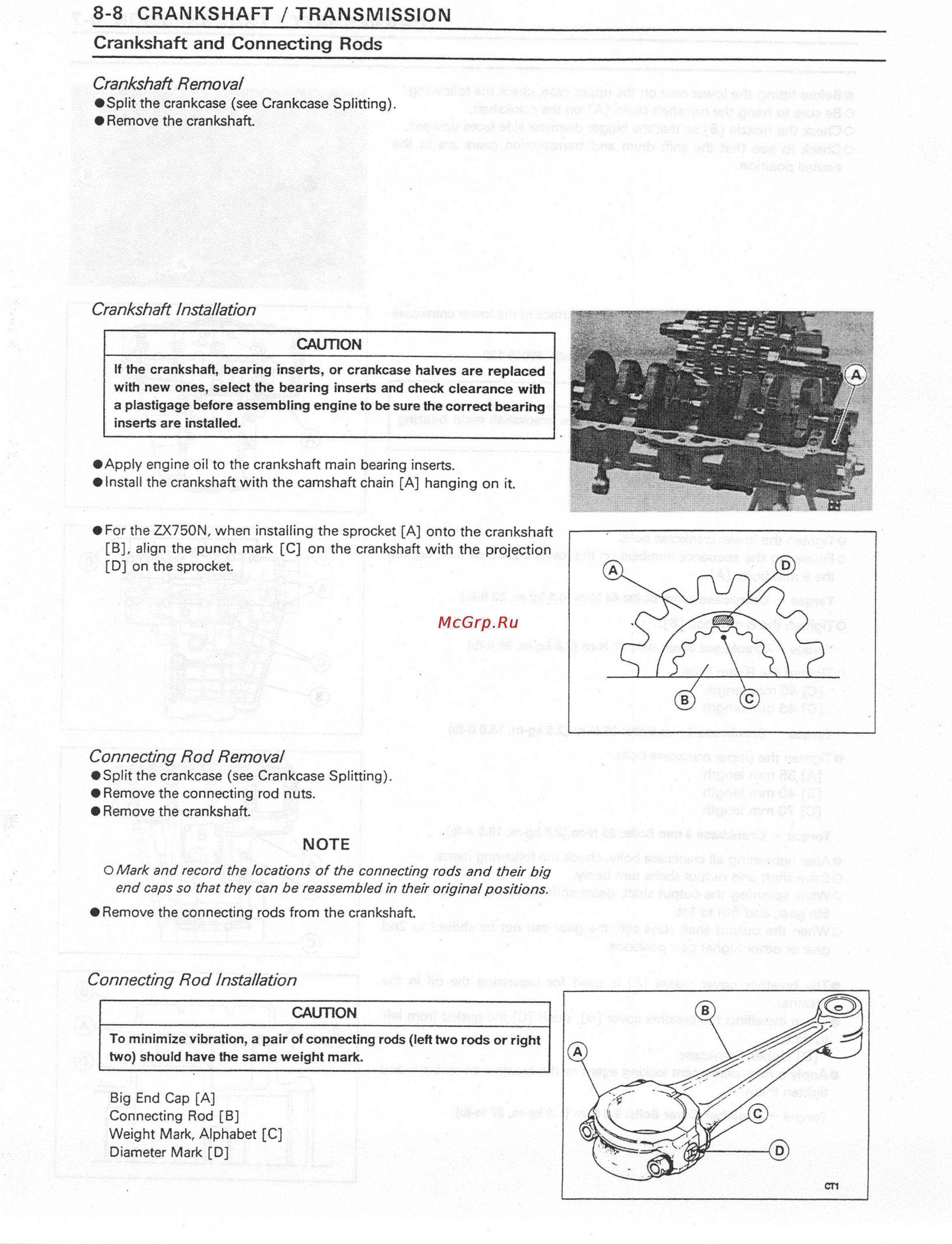 Kawasaki NINJA ZX-7RR (1997-2003) [174/364] 8 crankshaft transmission