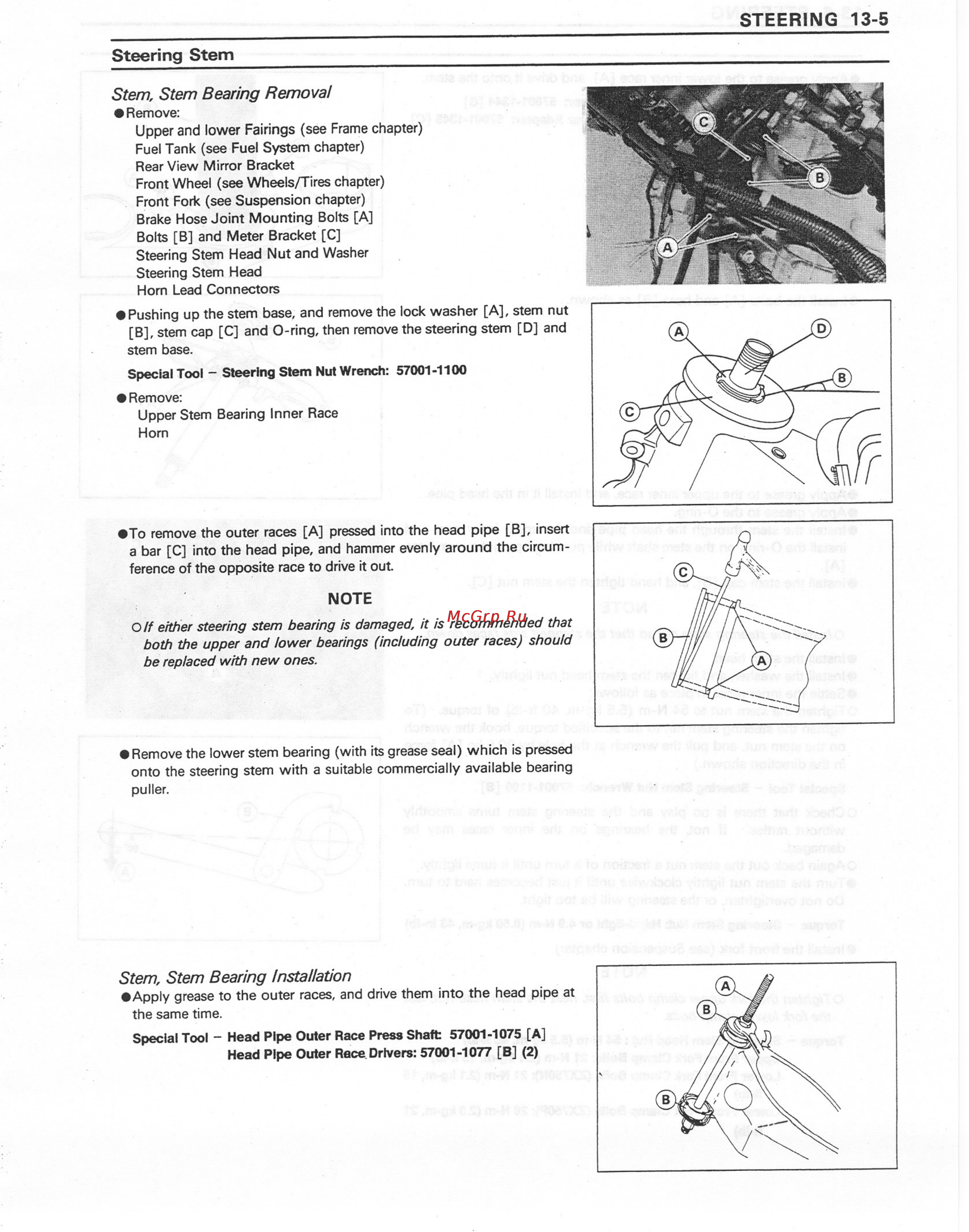 Kawasaki NINJA ZX-7RR (1997-2003) [269/364] Steering 13 5