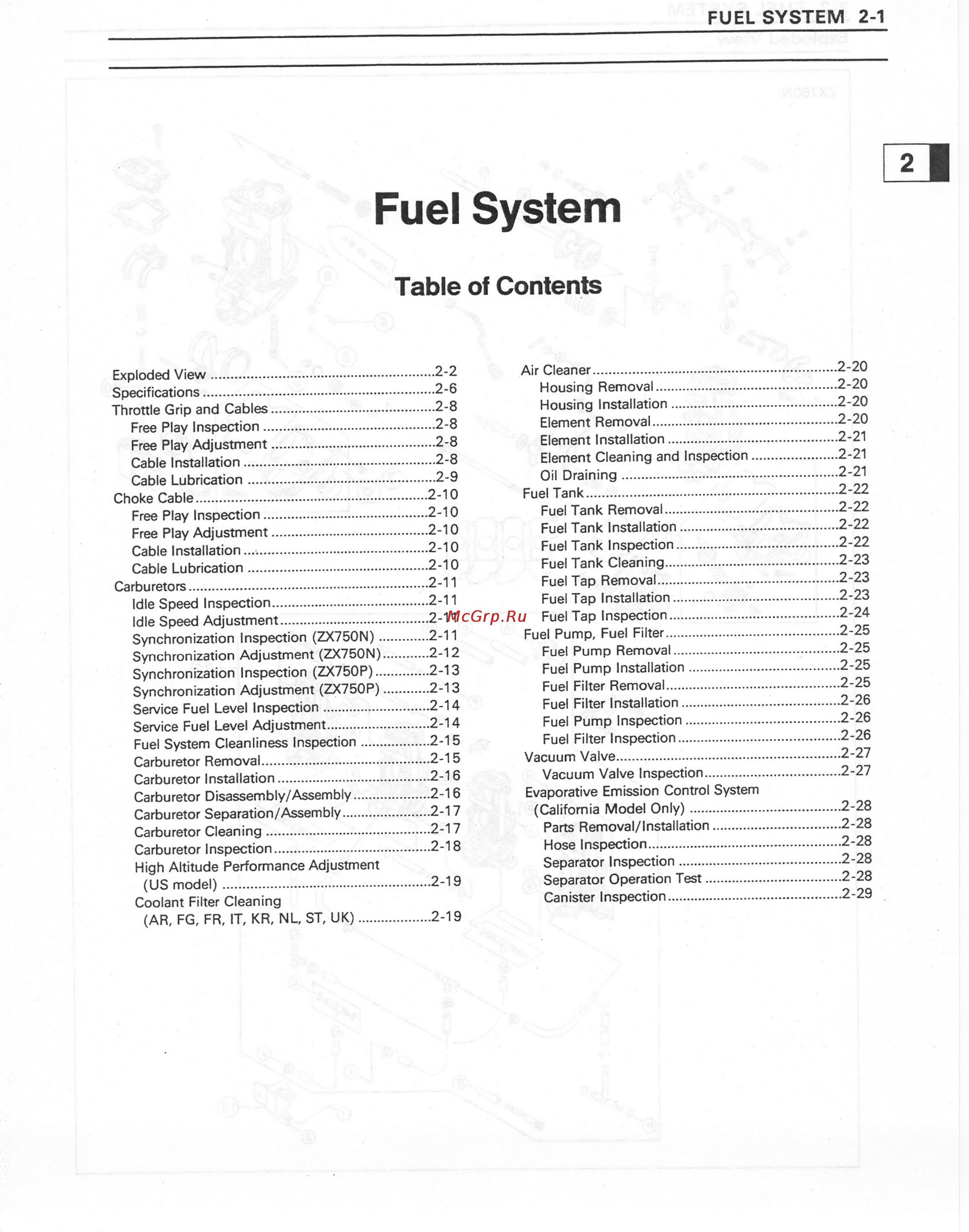 Kawasaki NINJA ZX-7RR (1997-2003) [57/364] Fuel system
