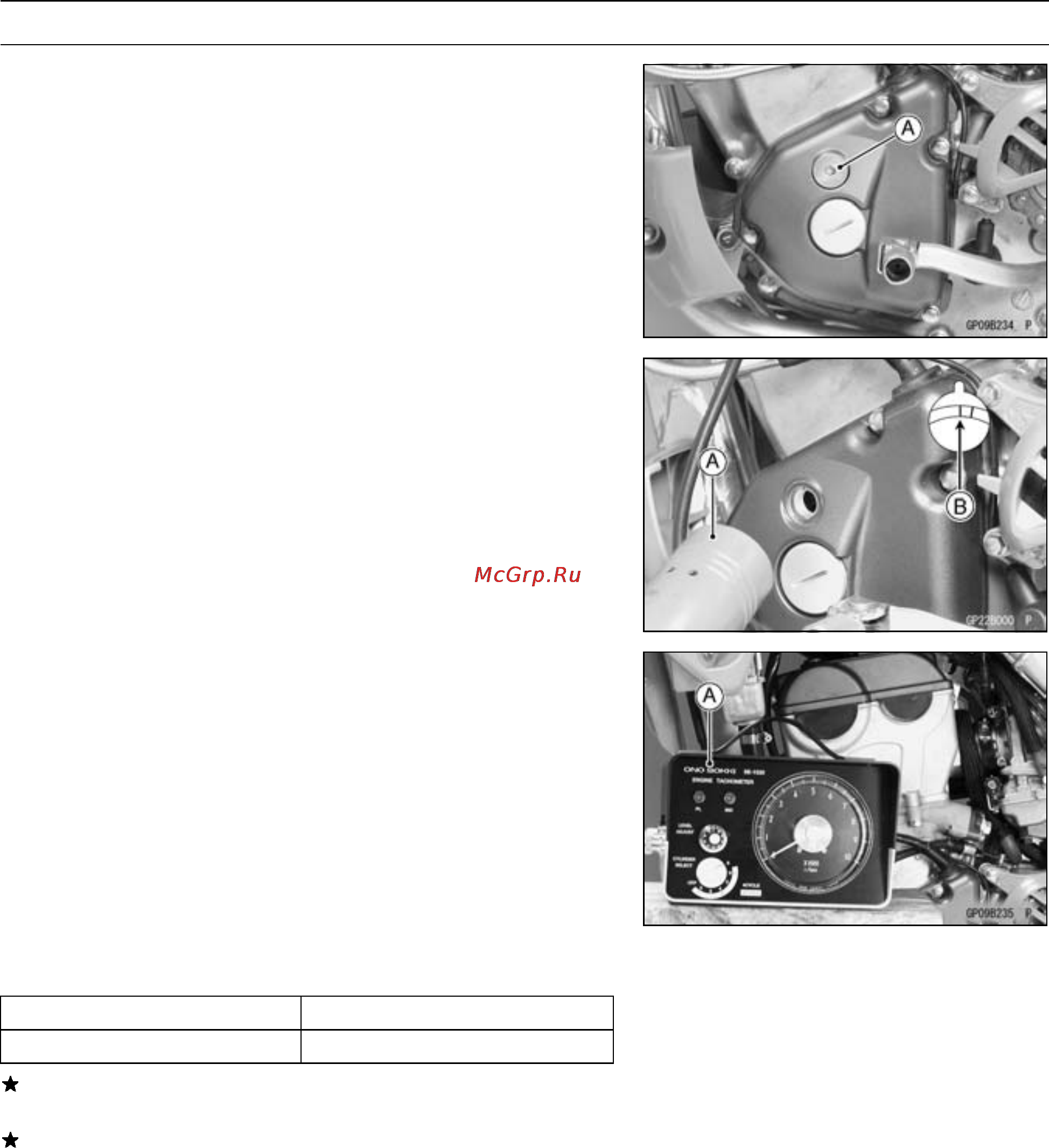 Kawasaki KX250F (2004) [334/357] Ignition timing