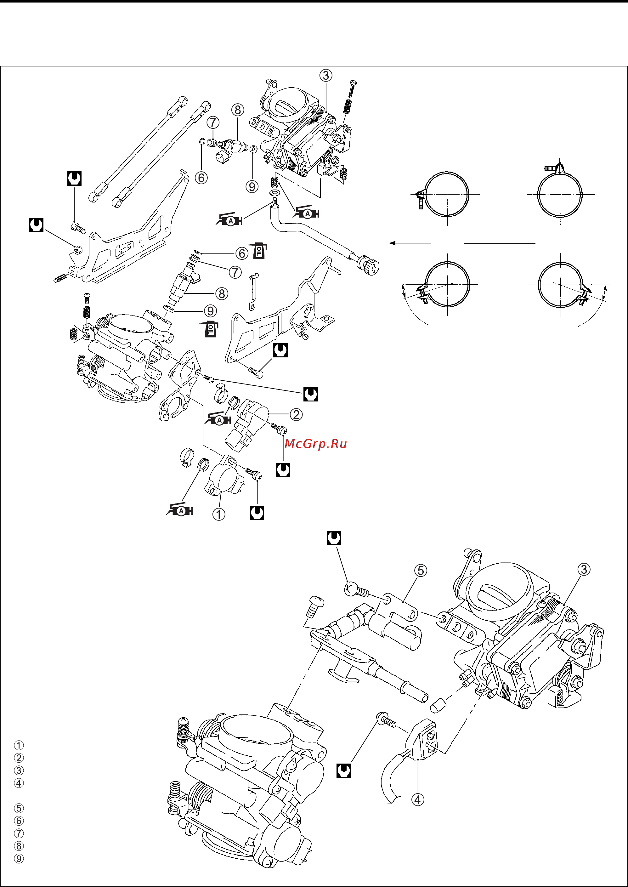 Kawasaki KLV1000 (2004) [260/529] Throttle body and stv actuator