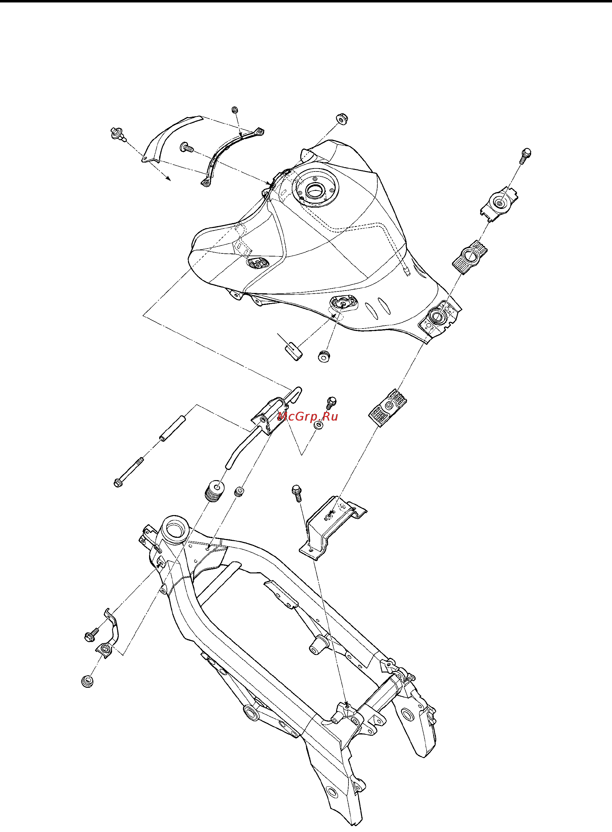 Kawasaki KLV1000 (2004) [450/529] Fuel tank installation