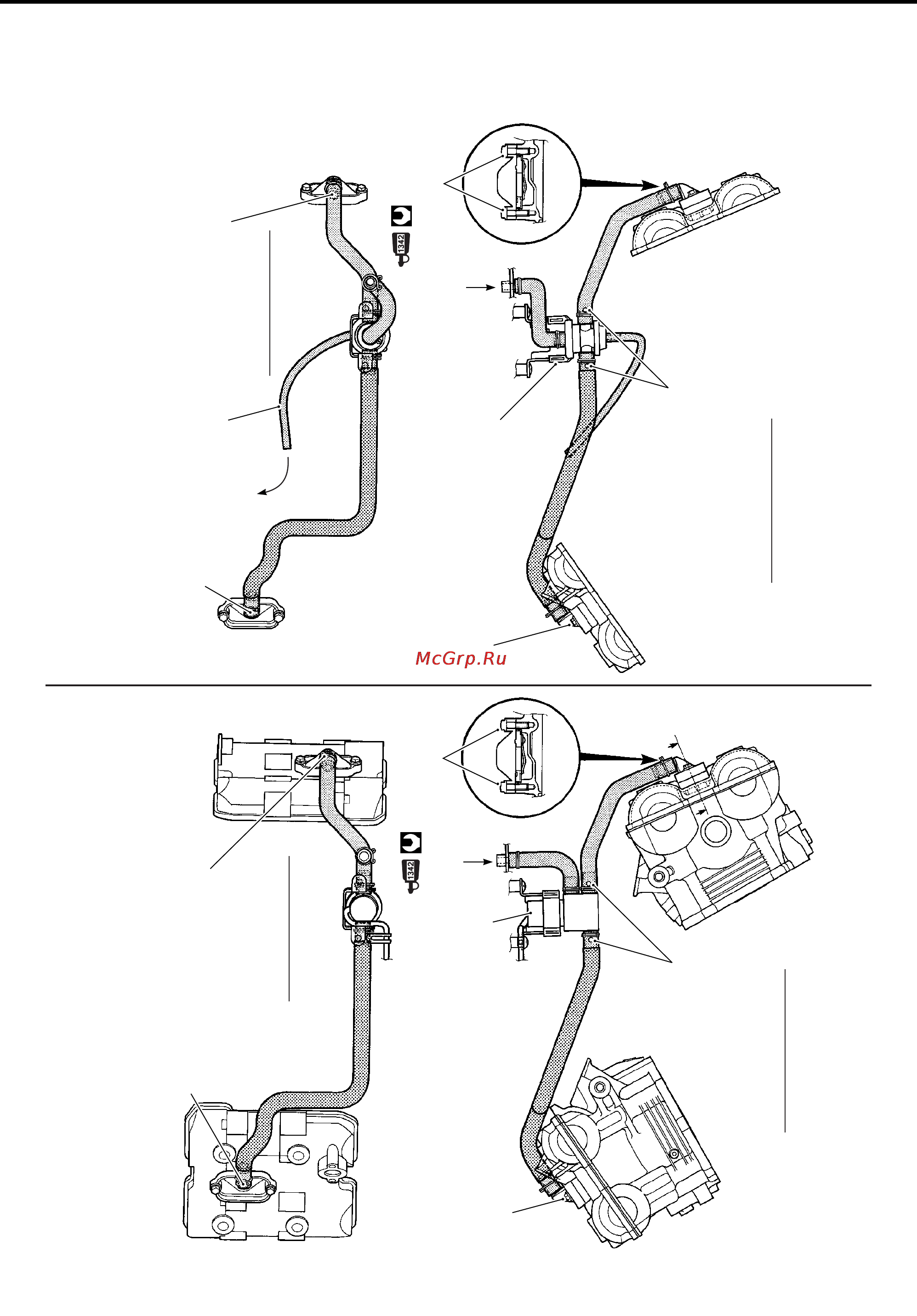 Kawasaki KLV1000 (2004) [451/529] Pair air supply system hose routing