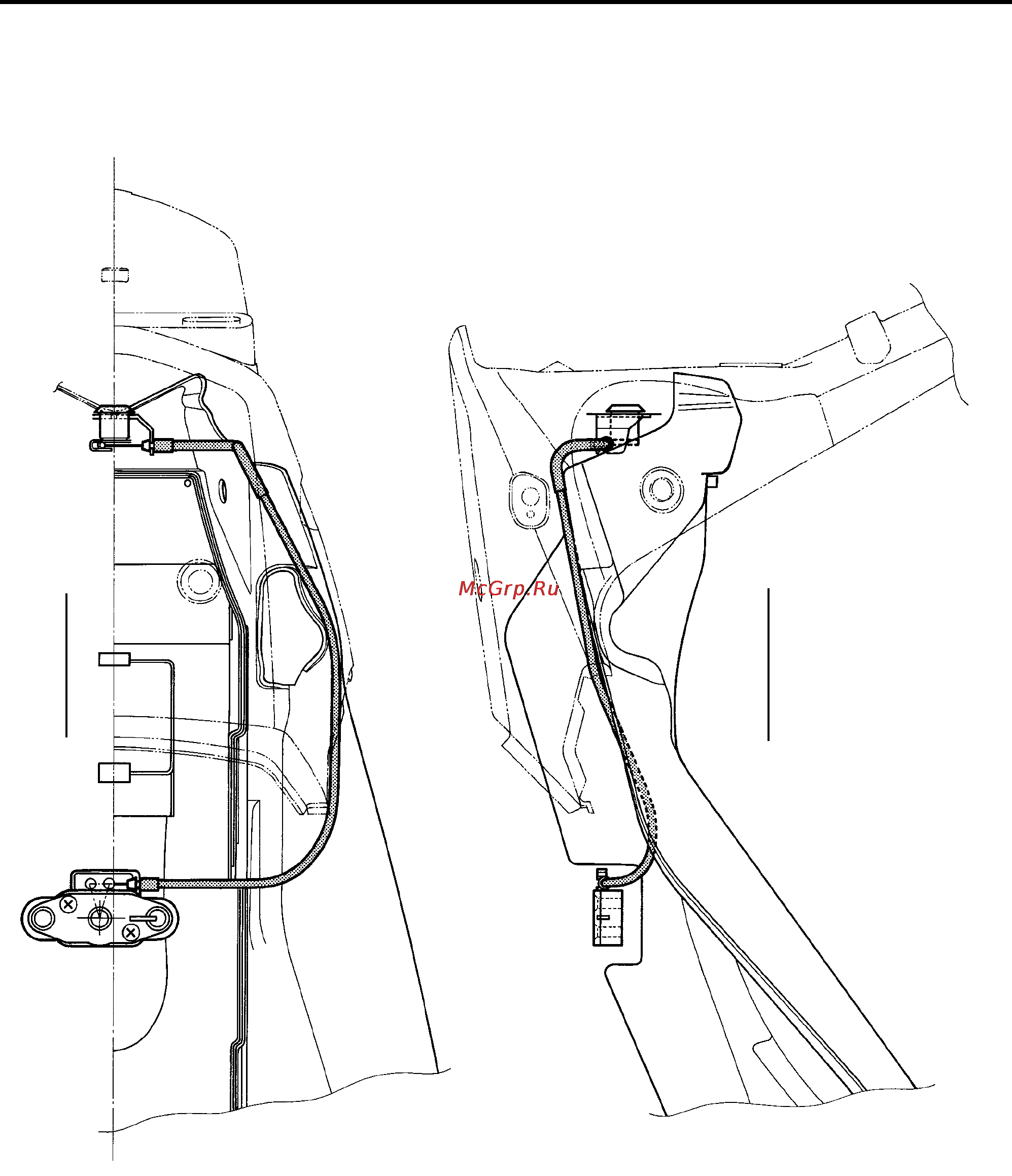 Kawasaki KLV1000 (2004) [452/529] Seat lock cable routing