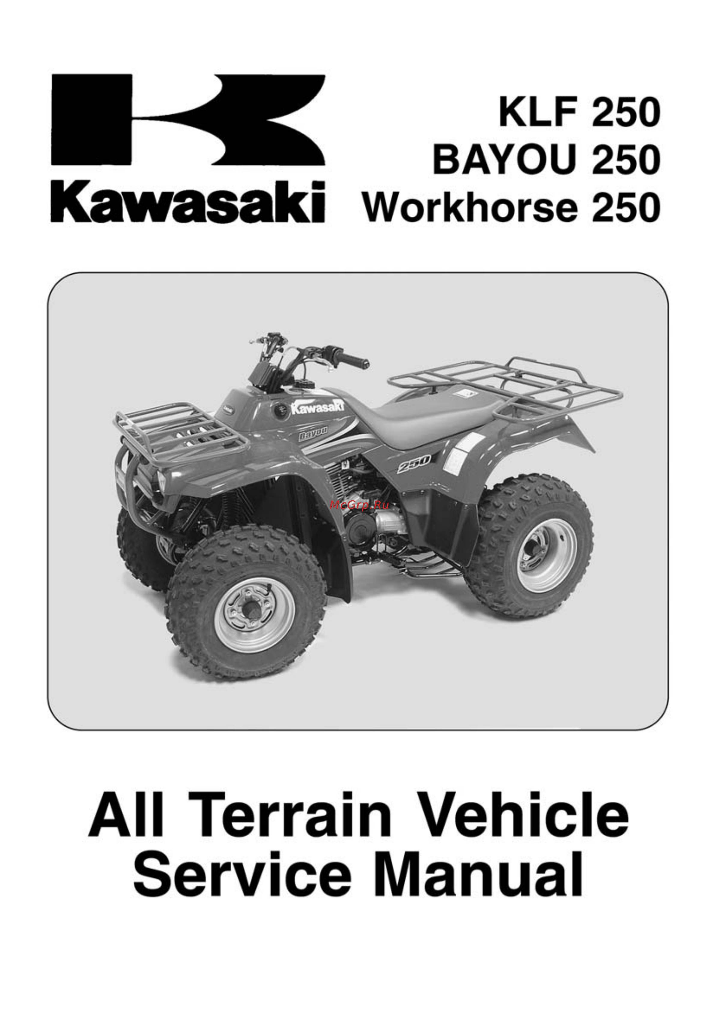Kawasaki WORKHORSE 250 (2003) Инструкция по эксплуатации онлайн