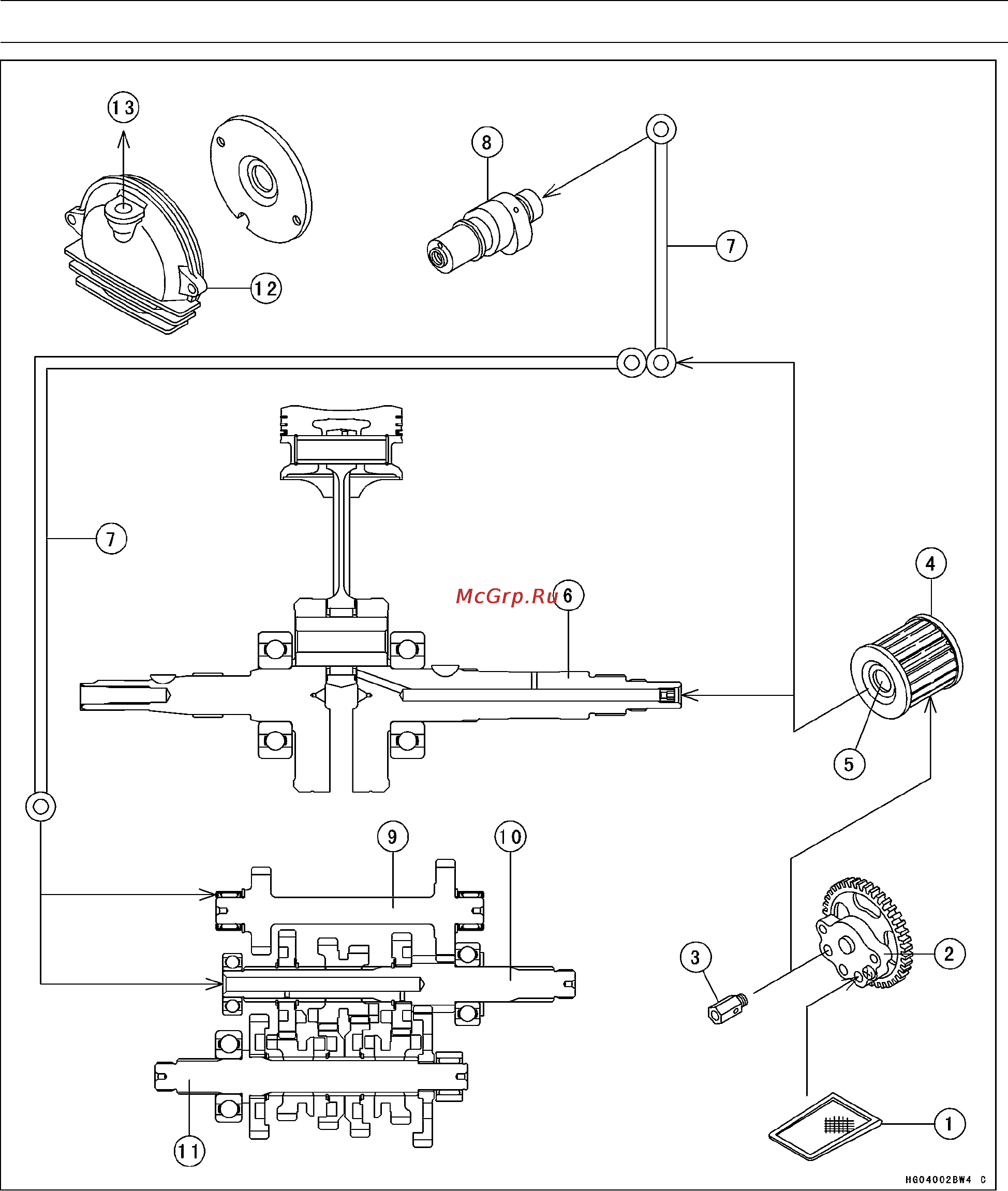 Kawasaki WORKHORSE 250 (2003) [129/322] Engine lubrication system 7 5