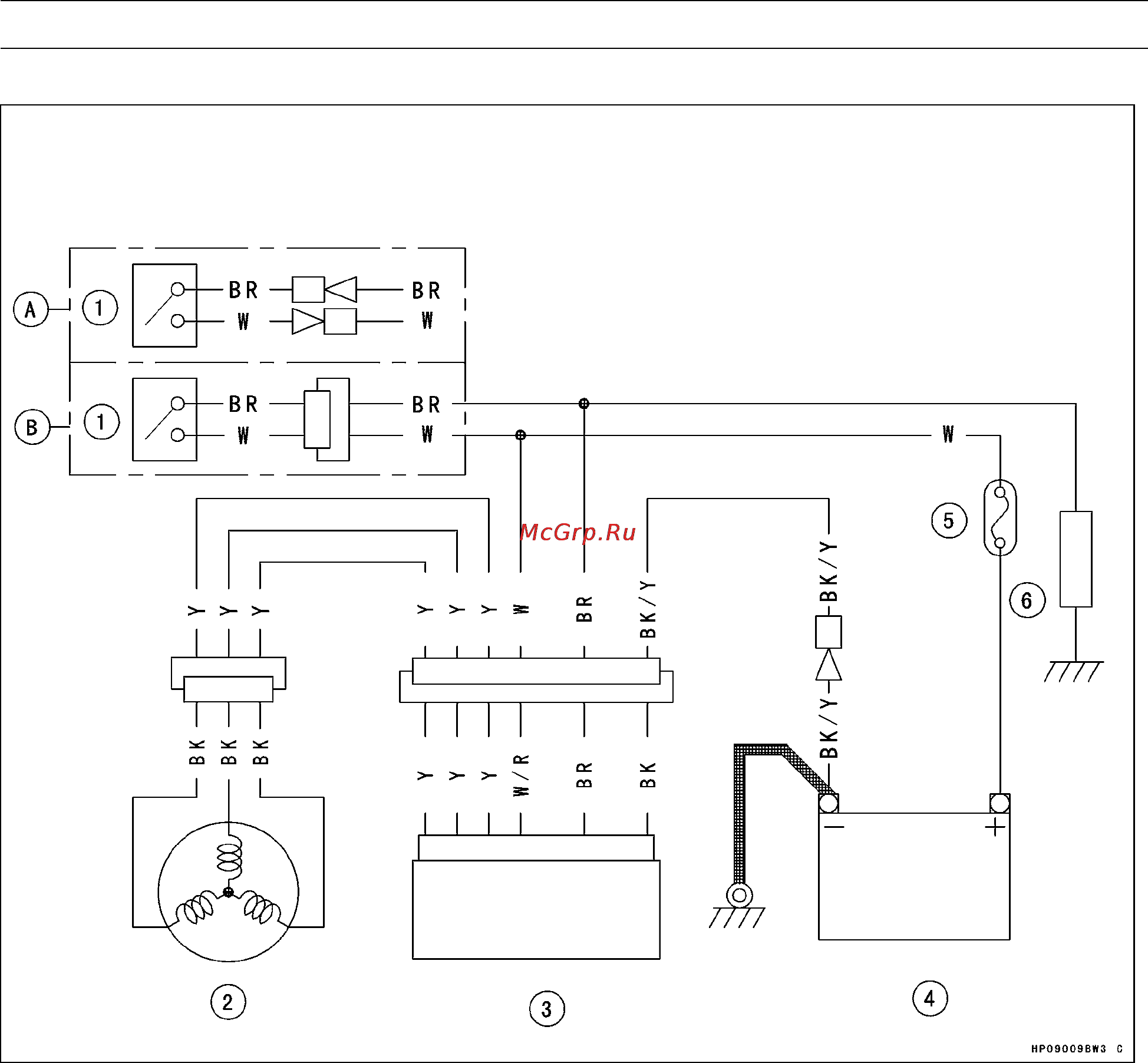 Kawasaki WORKHORSE 250 (2003) [281/322] Electrical system 16 25