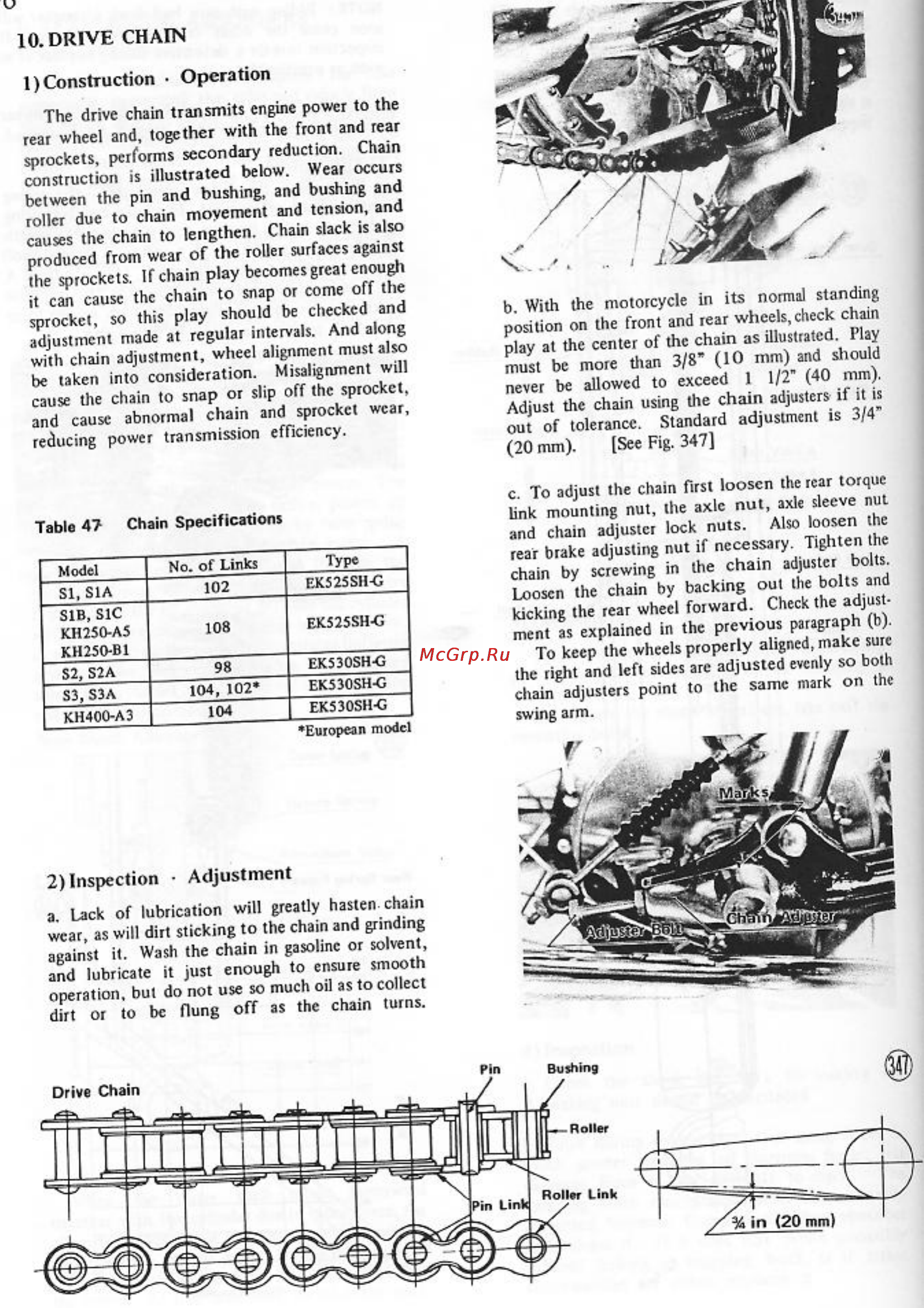 Kawasaki S2 (1972-1973) [100/129] Drive chain