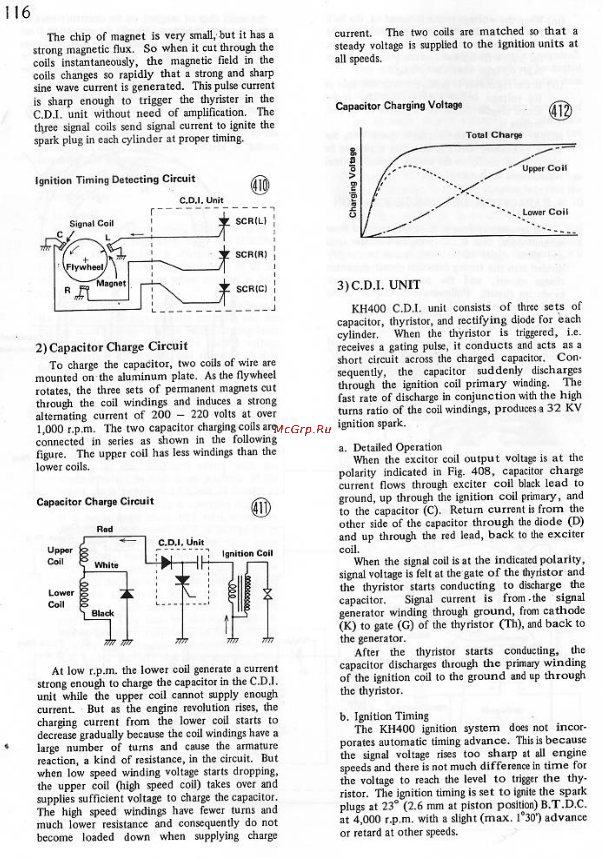 Kawasaki S3 (1974-1976) [118/129] Capacitor charge circuit