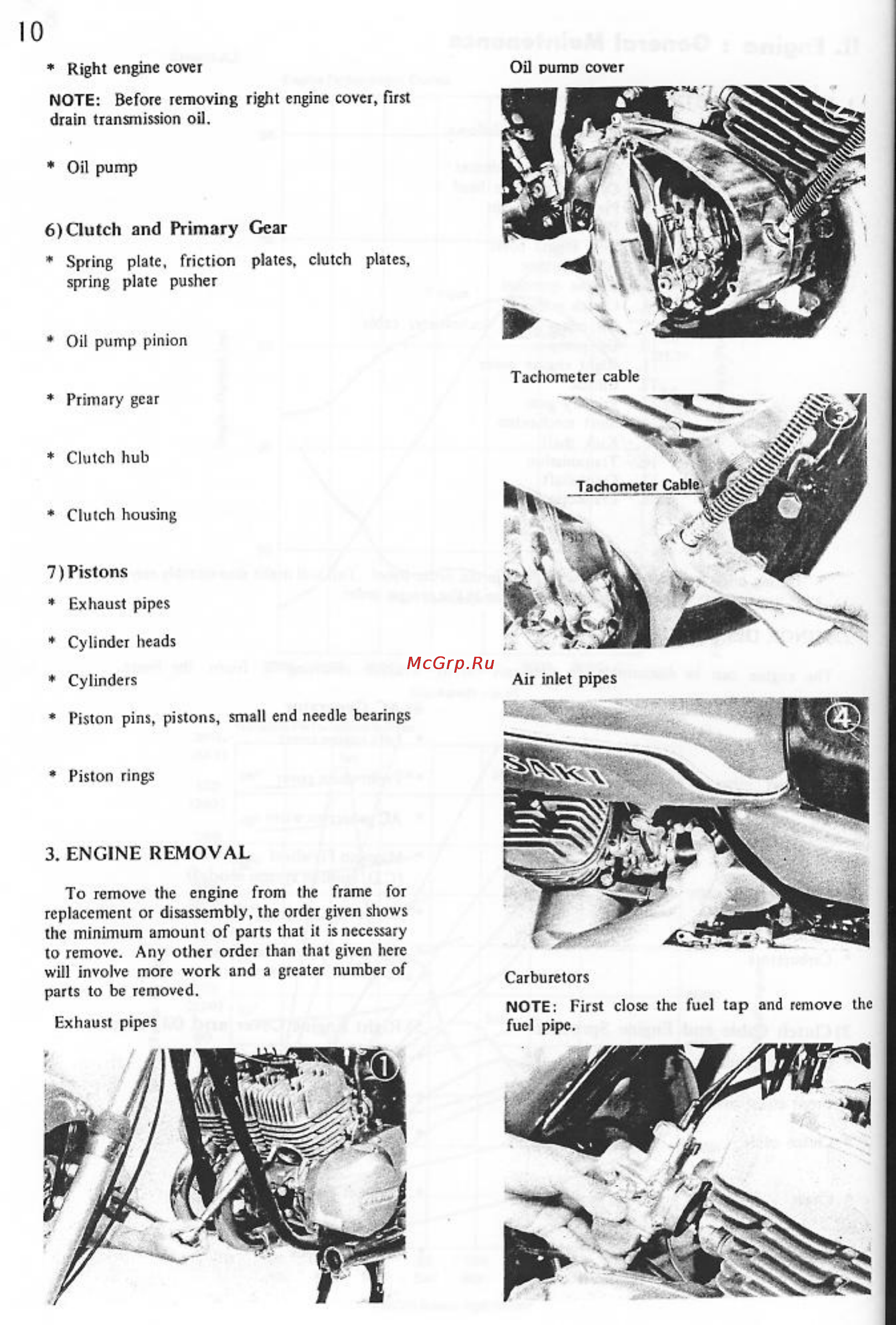 Kawasaki KH400 (1974-1976) [12/129] Engine removal