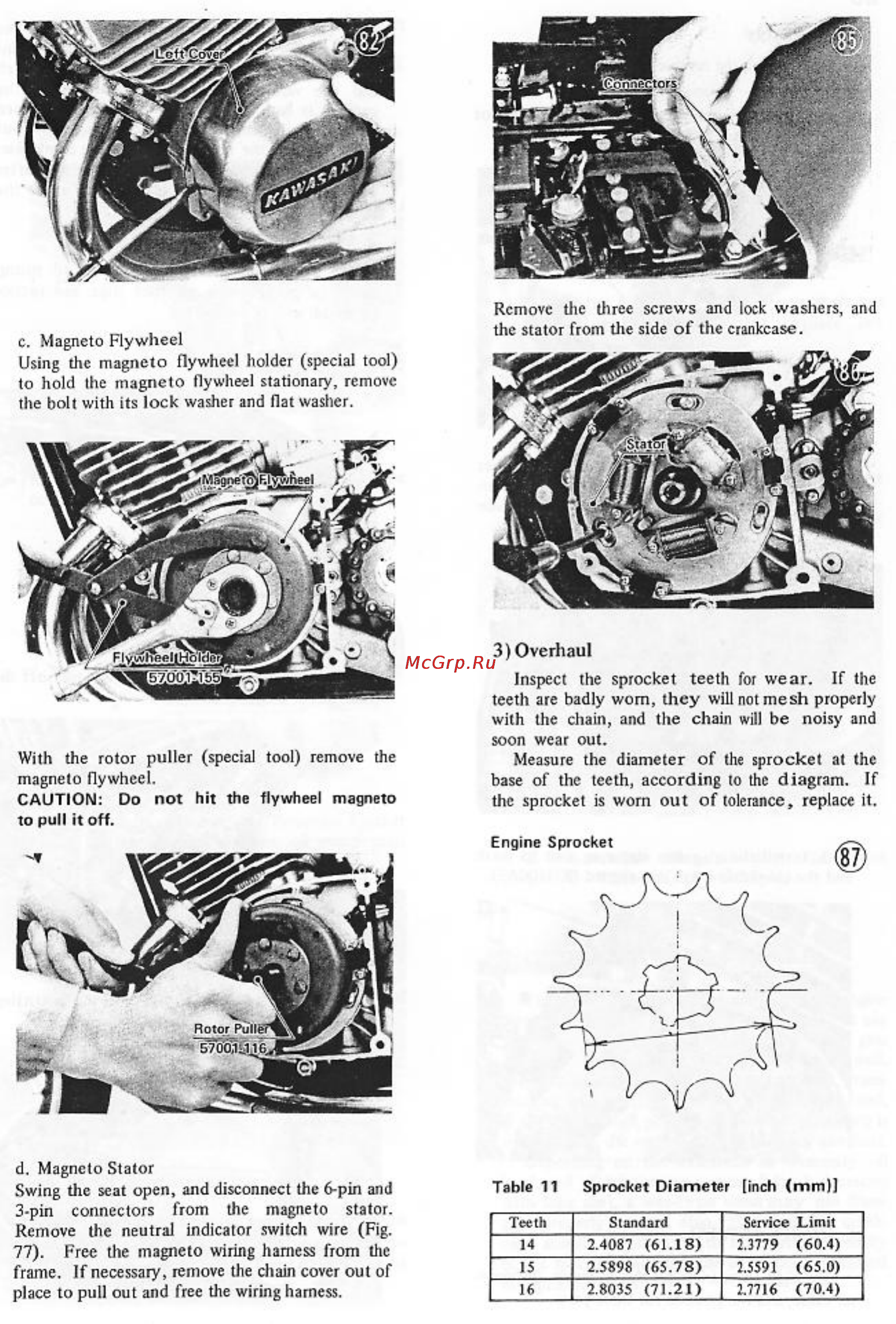 Kawasaki KH250 (1972-1976) Инструкция по эксплуатации онлайн [29/129] 114658