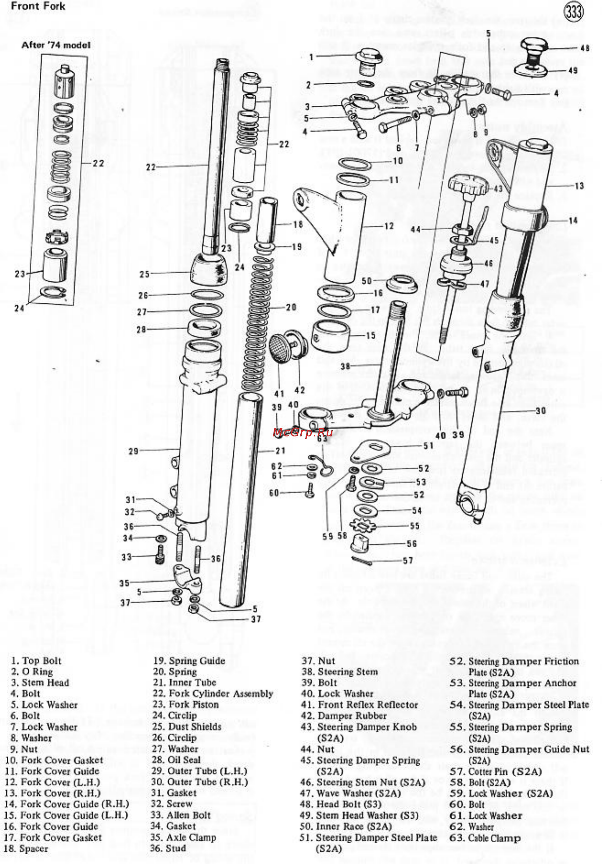 Kawasaki KH250 (1972-1976) Инструкция по эксплуатации онлайн [95/129] 114658