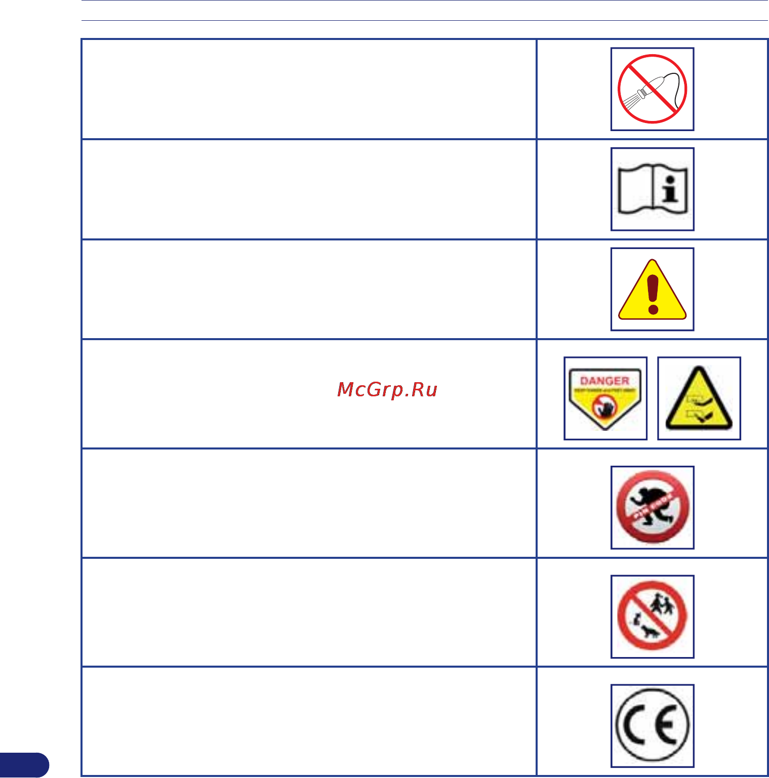 Stiga AUTOCLIP 523 [14/56] Символы безопасности
