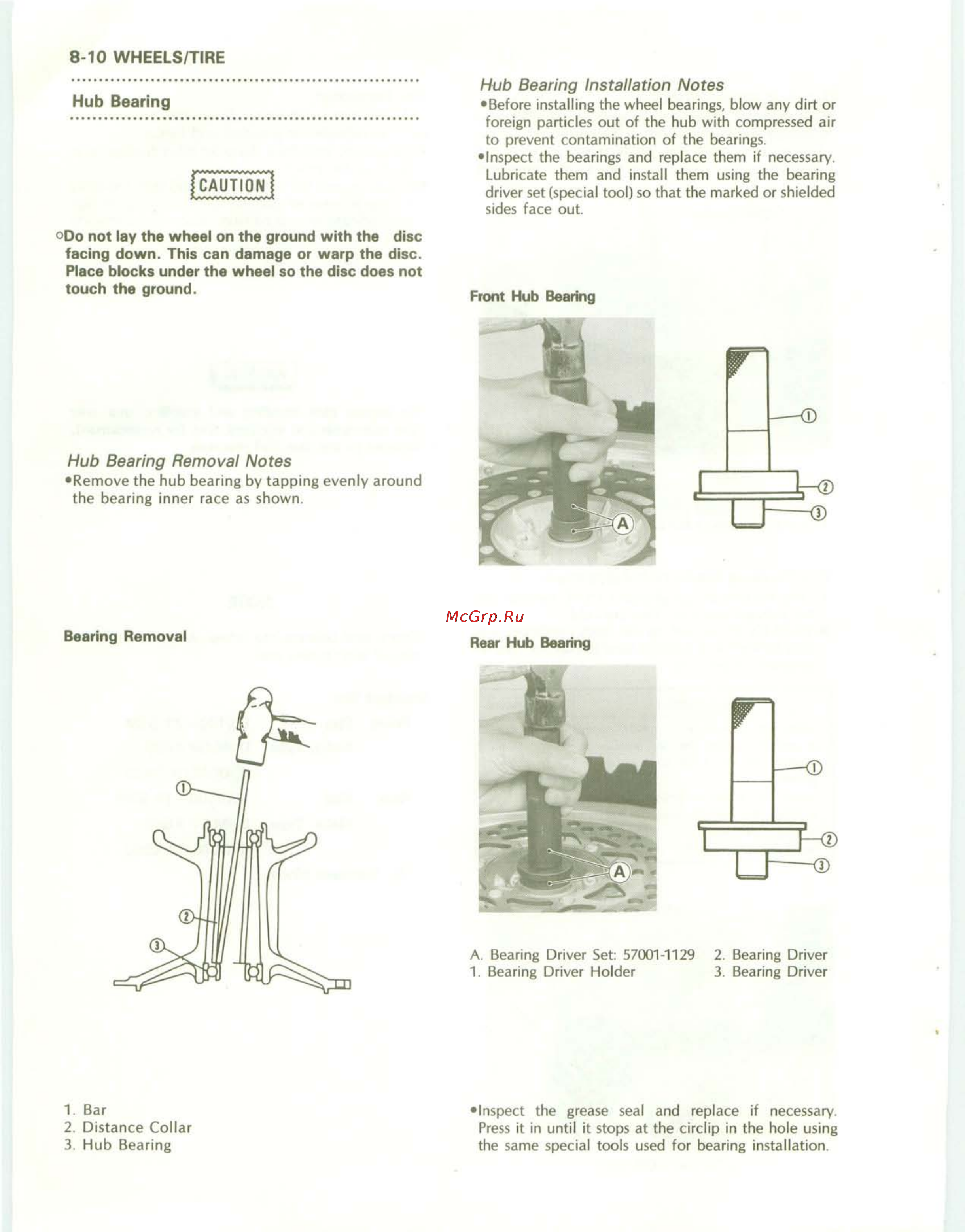 Kawasaki KDX200 (1989-1994) [100/174] Bearing removal