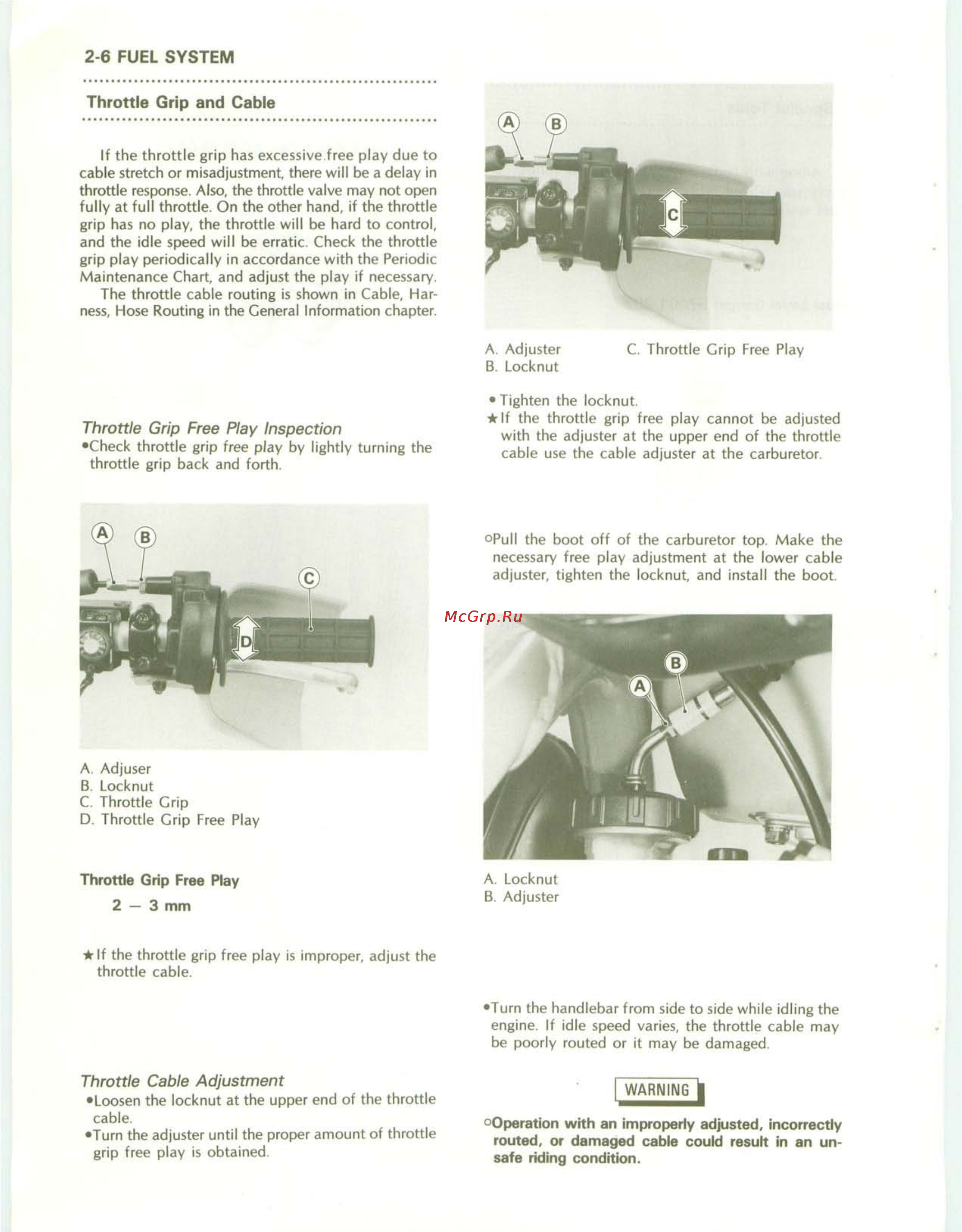 Kawasaki KDX200 (1989-1994) [23/174] 6 fuel system