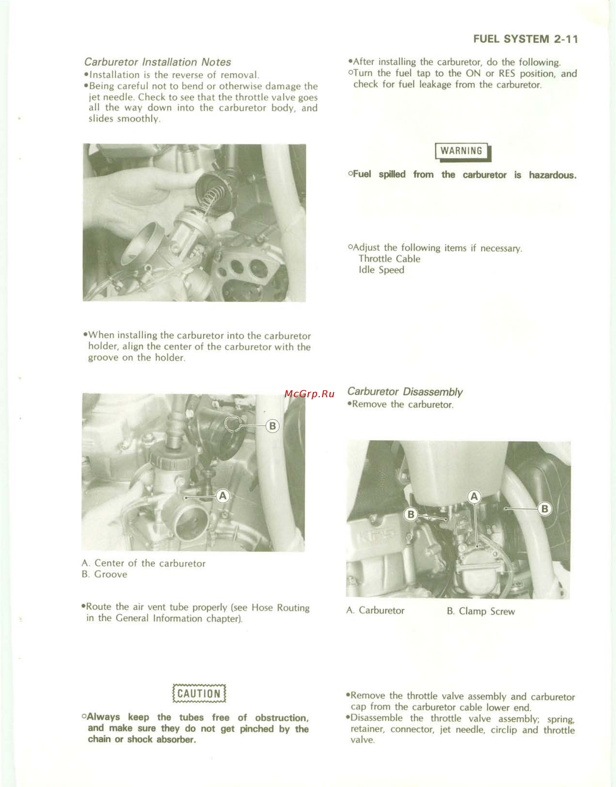 Kawasaki KDX200 (1989-1994) [28/174] Fuel system 2 11