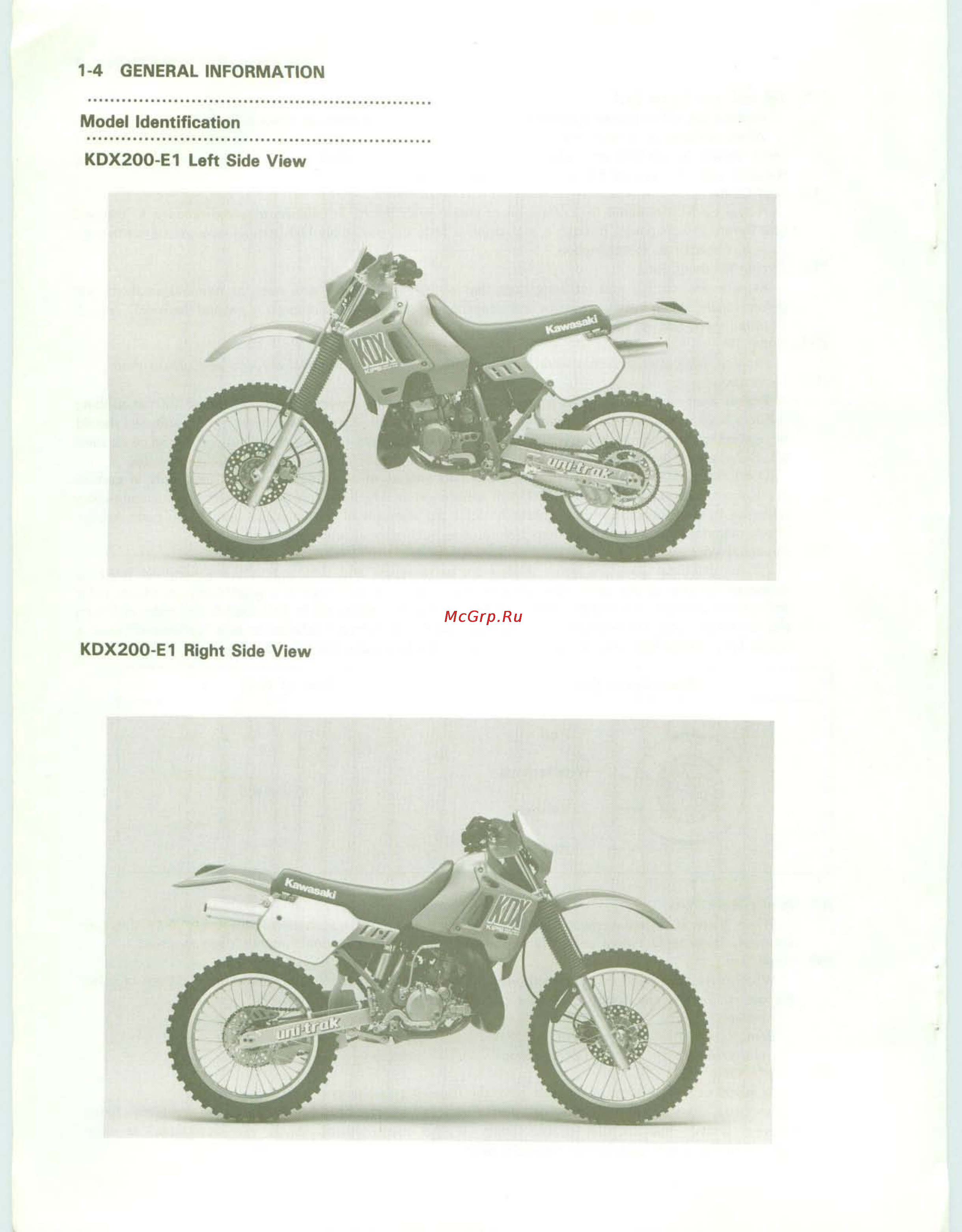Kawasaki KDX200 (1989-1994) Инструкция по эксплуатации онлайн [9/174] 114660