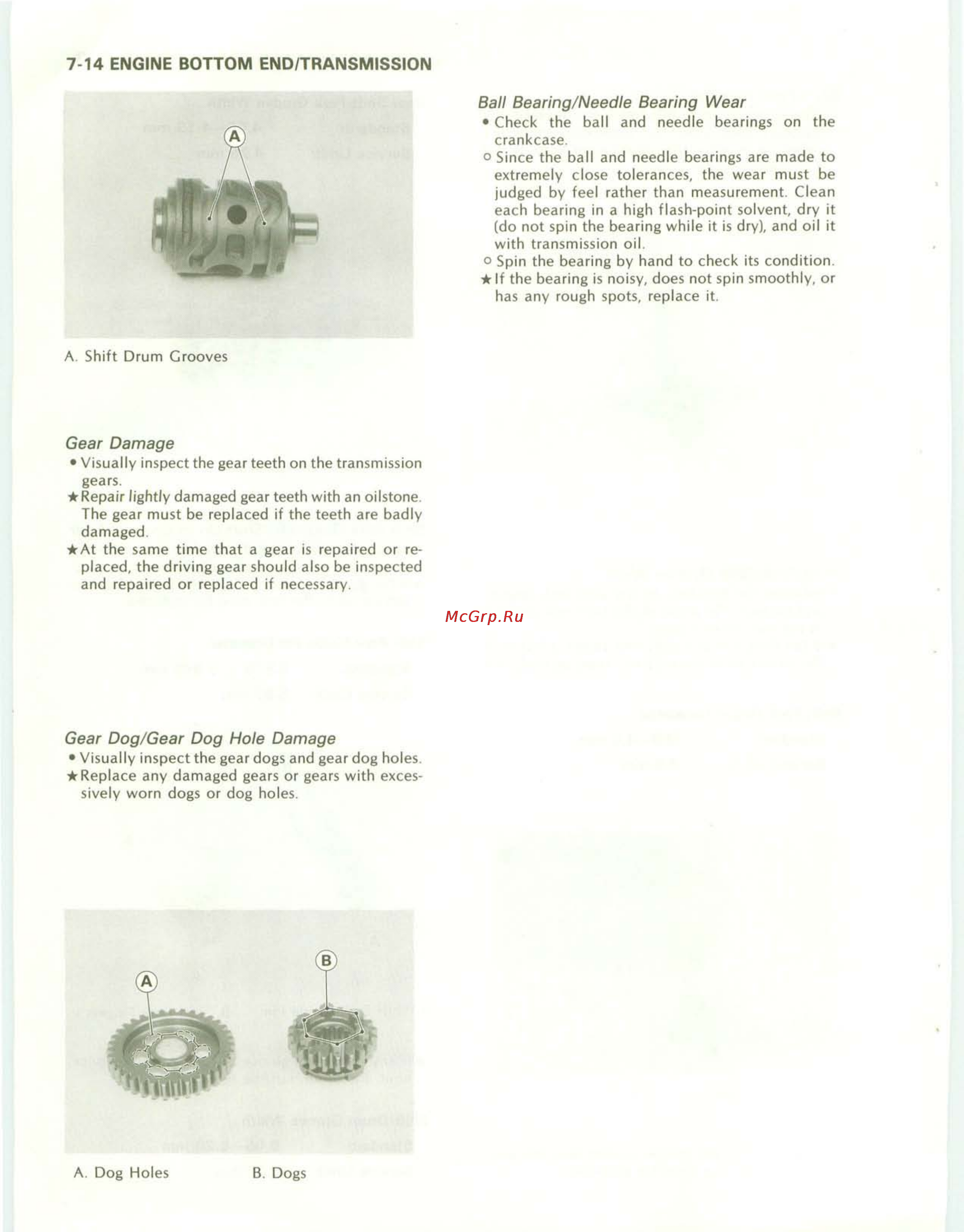 Kawasaki KDX200 (1989-1994) [90/174] Ball bearing needle bearing wear
