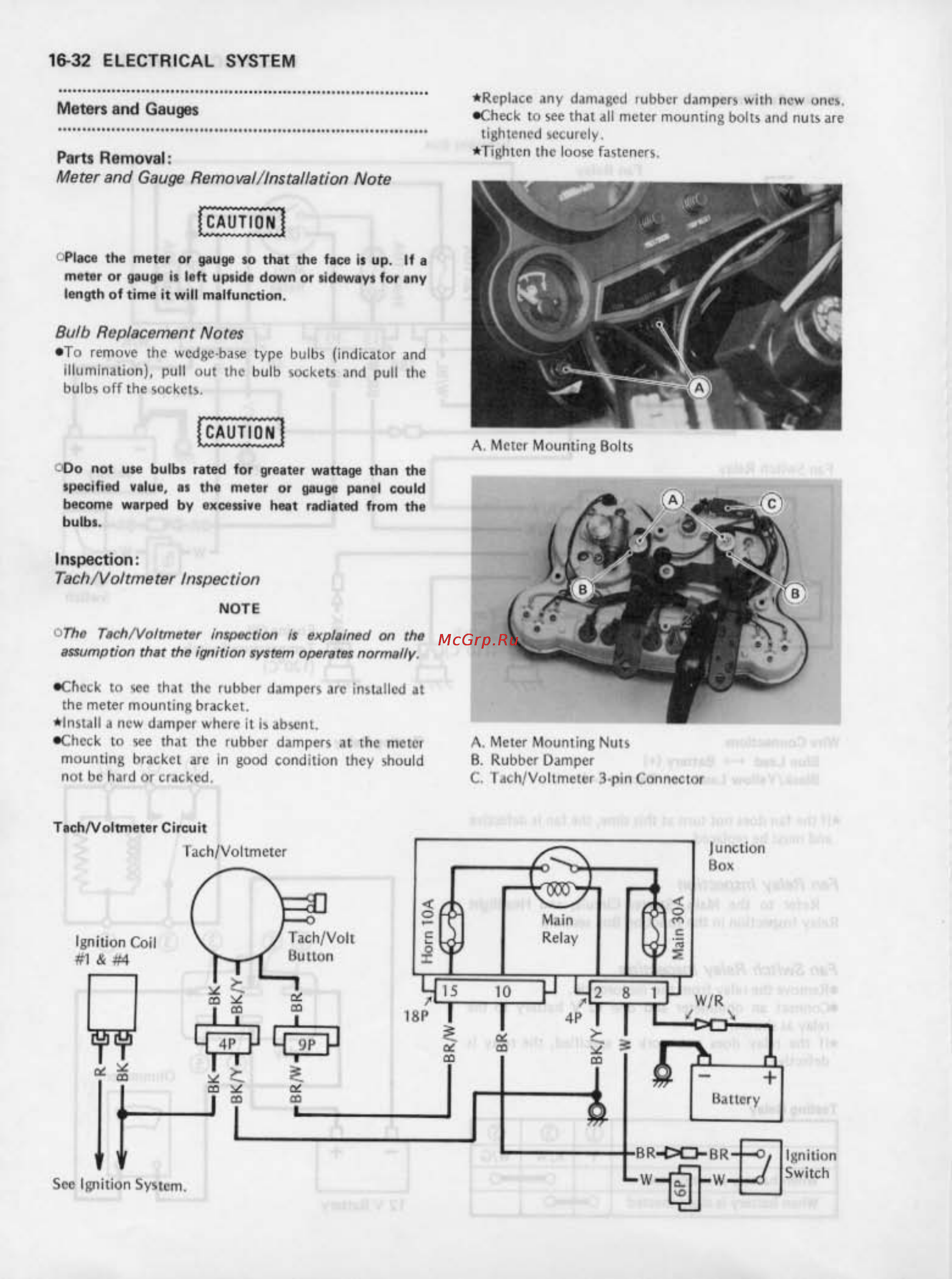 Kawasaki GPZ900R (19841990) [227/293] Cautio