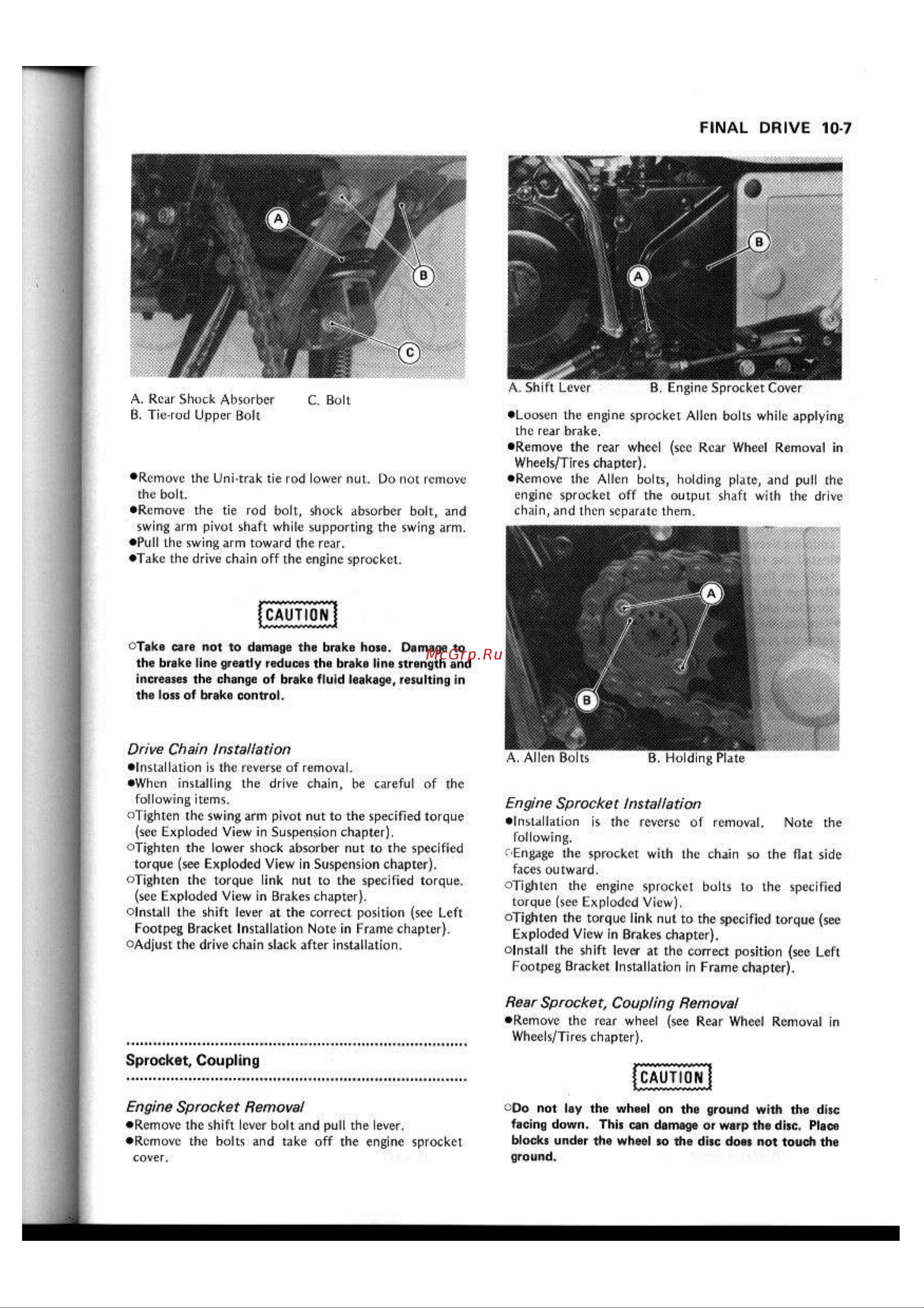 Kawasaki NINJA EX250R (1987) [153/248] Drive chain installation