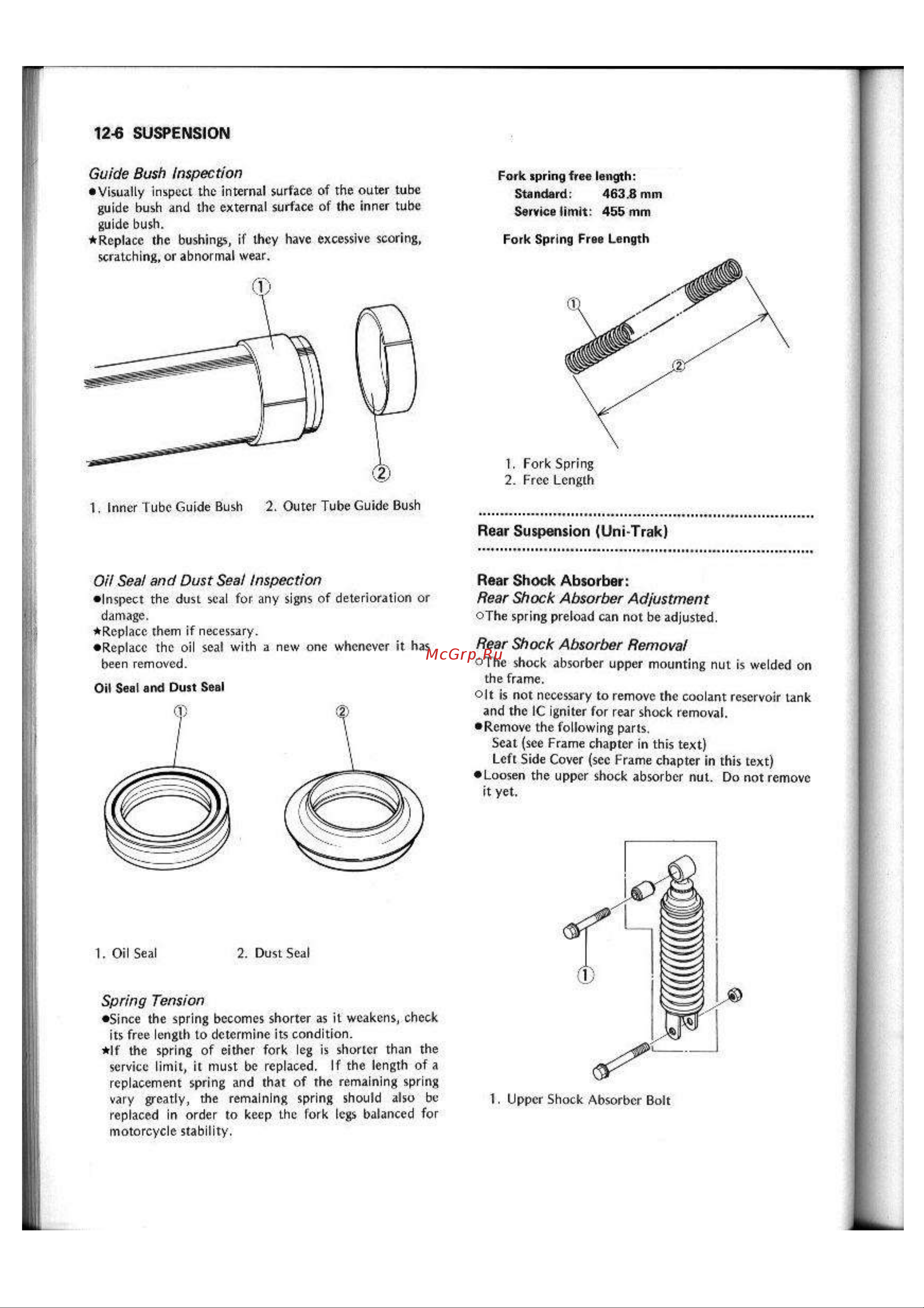Kawasaki NINJA EX250R (1987) [176/248] 6 suspension