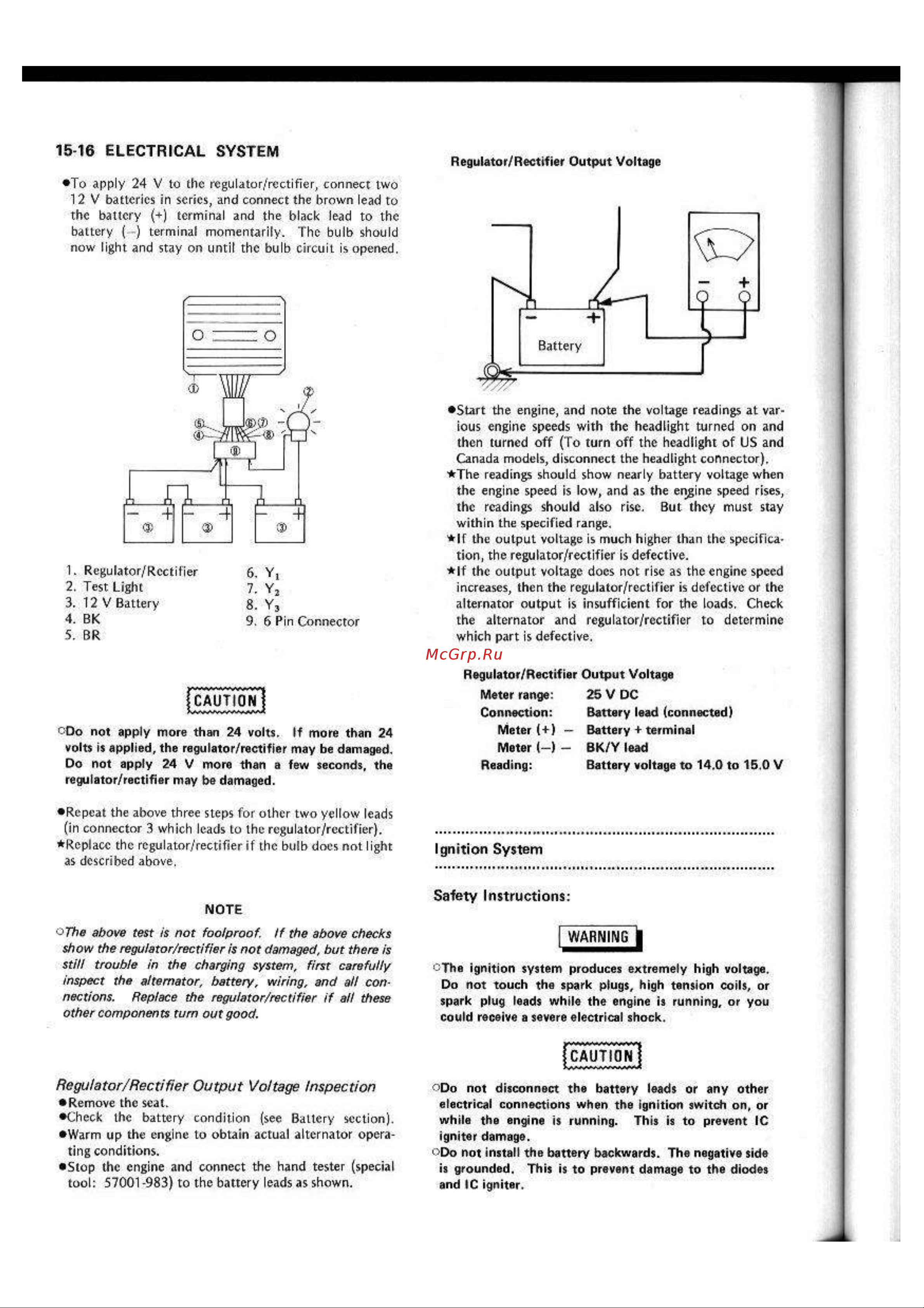 Kawasaki NINJA EX250R (1987) [210/248] 16 electrical system
