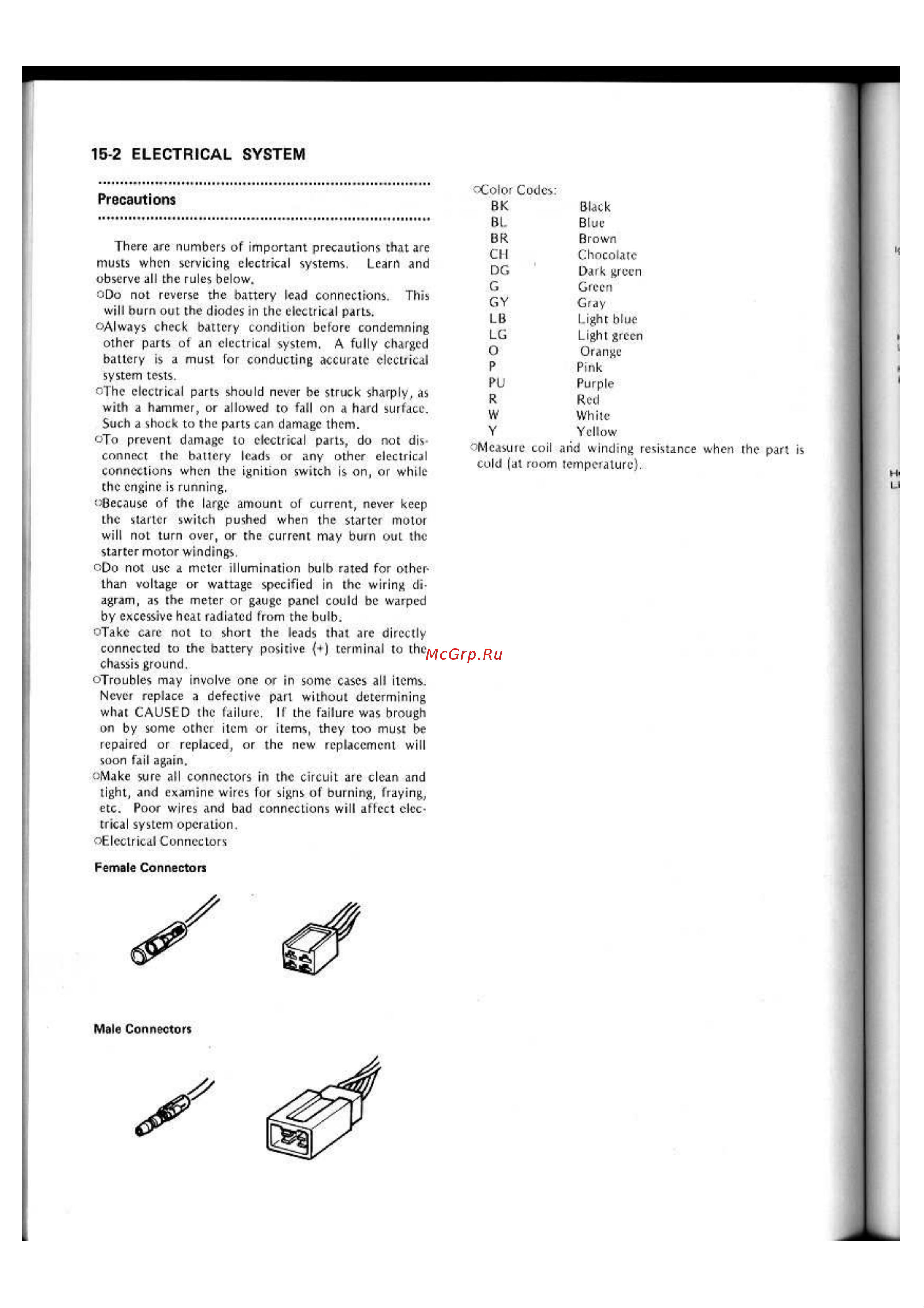 Kawasaki GPX250R (1988) [202/253] 2 electrical system